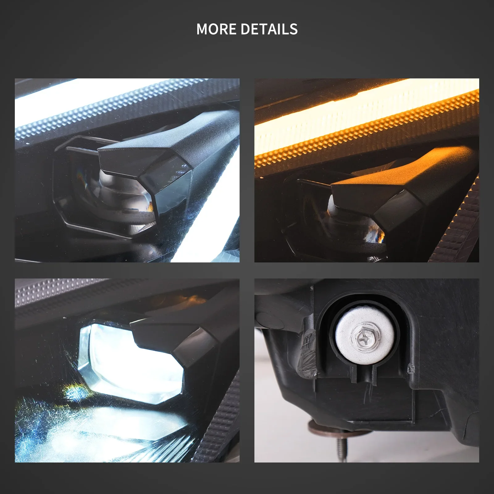 05-13 Chevrolet Corvette C6 6th Gen EU Vland LED Dual Beam Projector Headlights Black [C8 STYLE] - Image 7