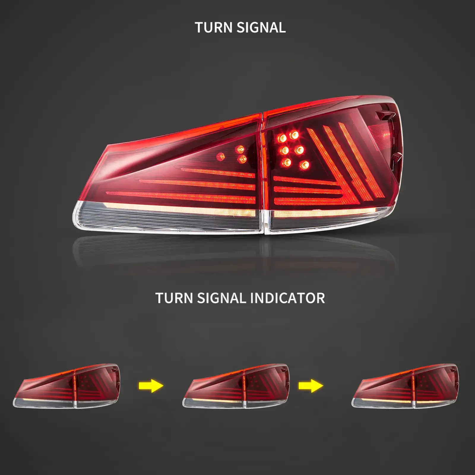 06-13 Lexus IS250 IS350 ISF IS300 220d 200d(XE20) Vland LED Tail Lights Upgraded - Image 3