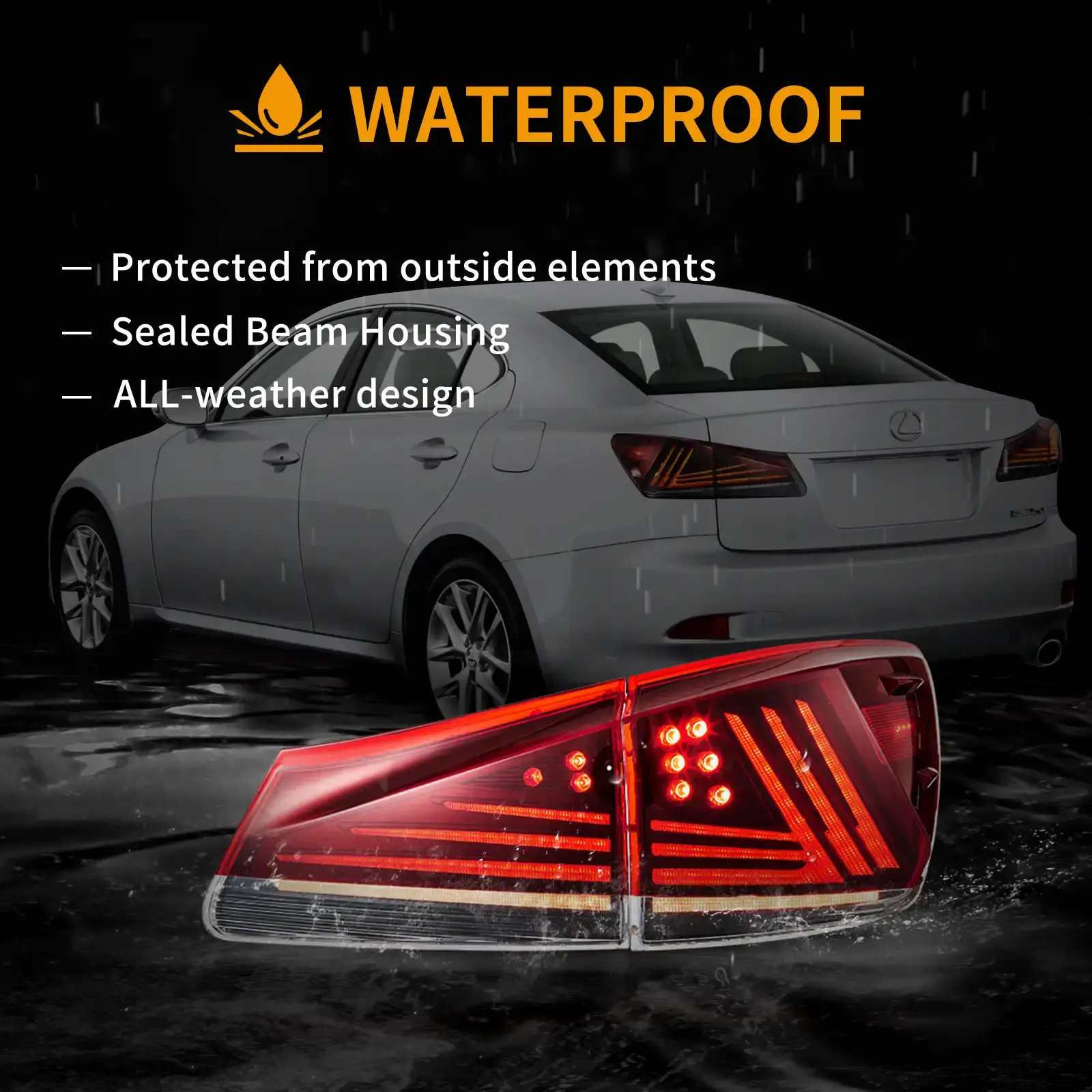 06-13 Lexus IS250 IS350 ISF IS300 220d 200d(XE20) Vland LED Tail Lights Upgraded - Image 8