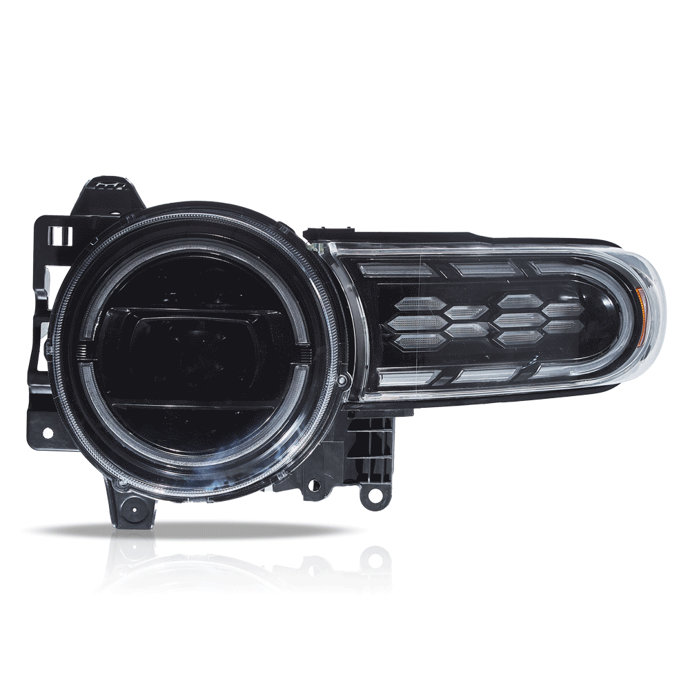 06-22 Toyota FJ Cruiser XJ10 Vland Full LED Dual Beam Projector Upgrade Headlights With start-up animation - Image 12