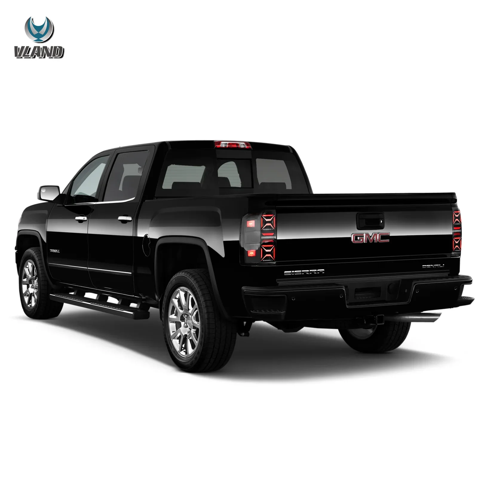 07-13 Chevrolet Silverado 1500 2500HD 3500HD & 07-14 GMC Sierra (Denali) 3500HD Dually Vland LED III Tail Lights With Red Turn Signal Clear - Image 7