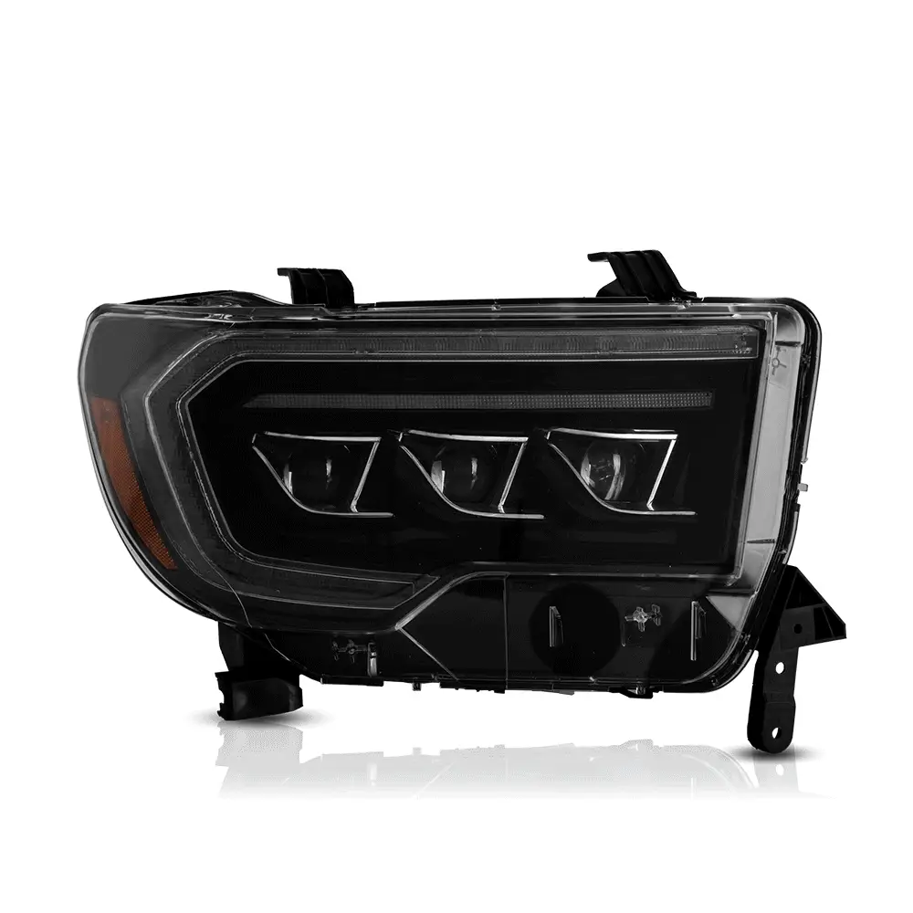 07-13 Toyota Tundra & 08-21 Toyota Sequoia Vland LED Matrix Projector HeadLights Black - Image 2