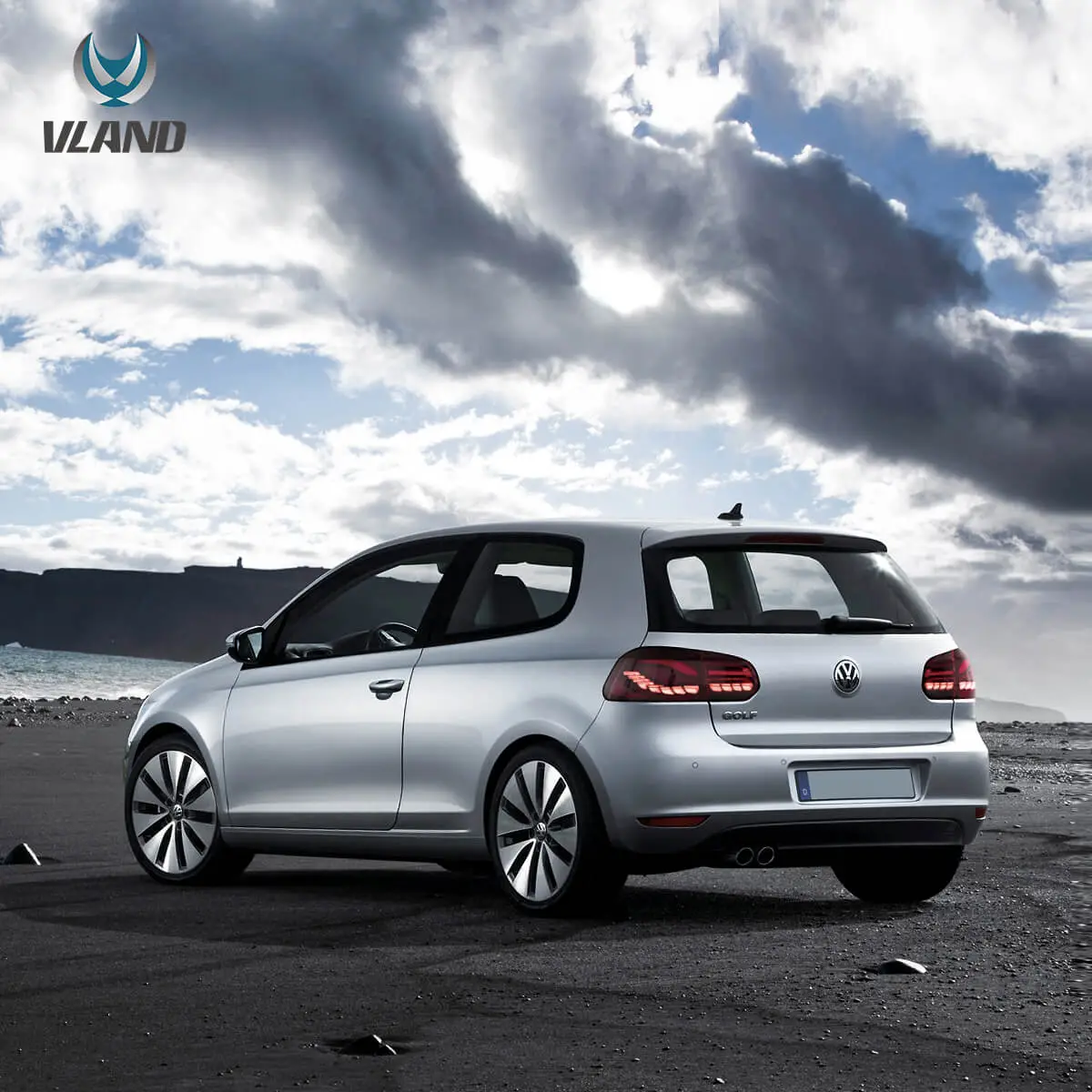 08-14 VW Golf Mk6 Hatchback Vland II OLED Aftermarket Tail Lights With Dragon Scale Effect - Image 9