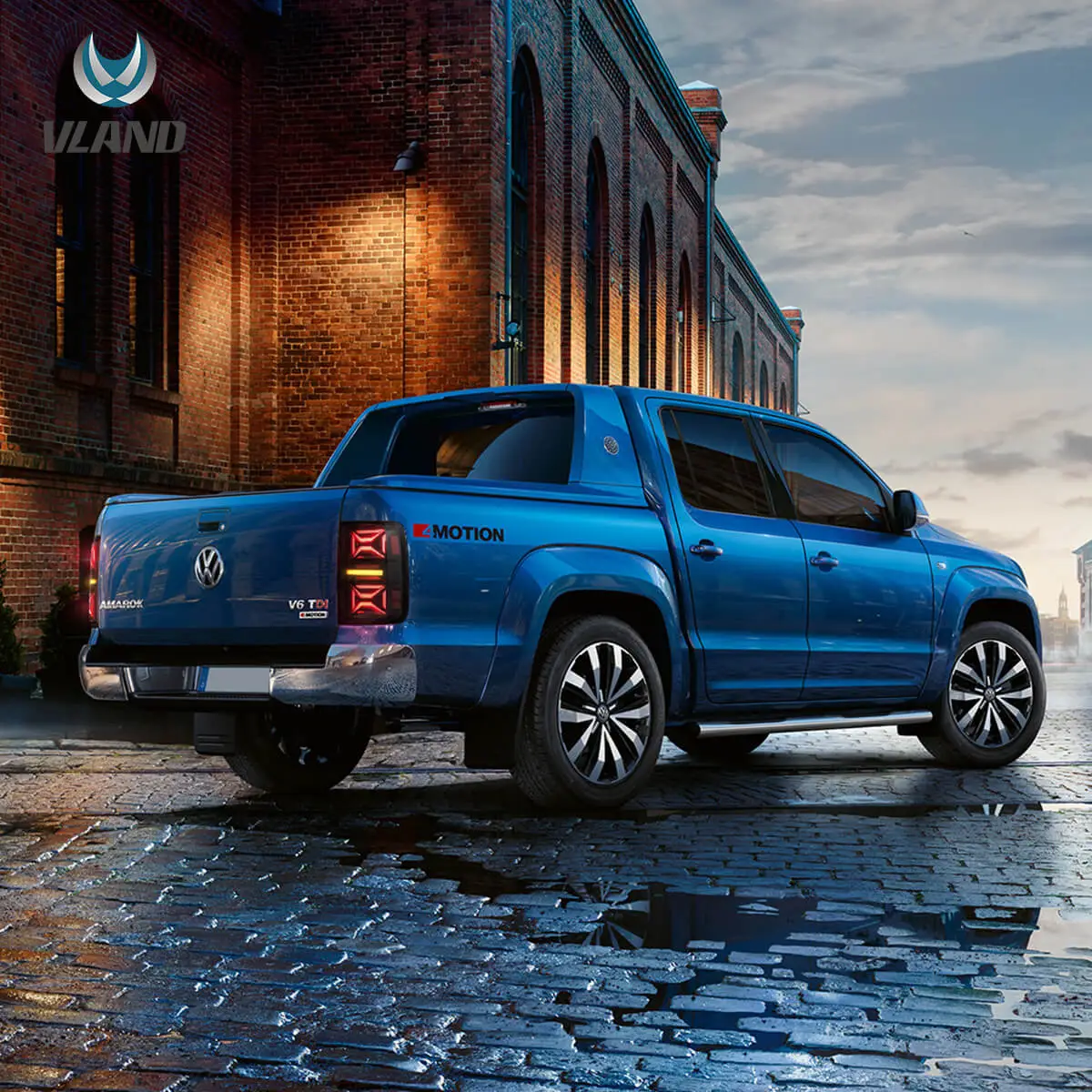 10-22 VW Amarok Vland LED Aftermarket Tail Lights With Dynamic Welcome Lighting Smoked [E-mark] - Image 6