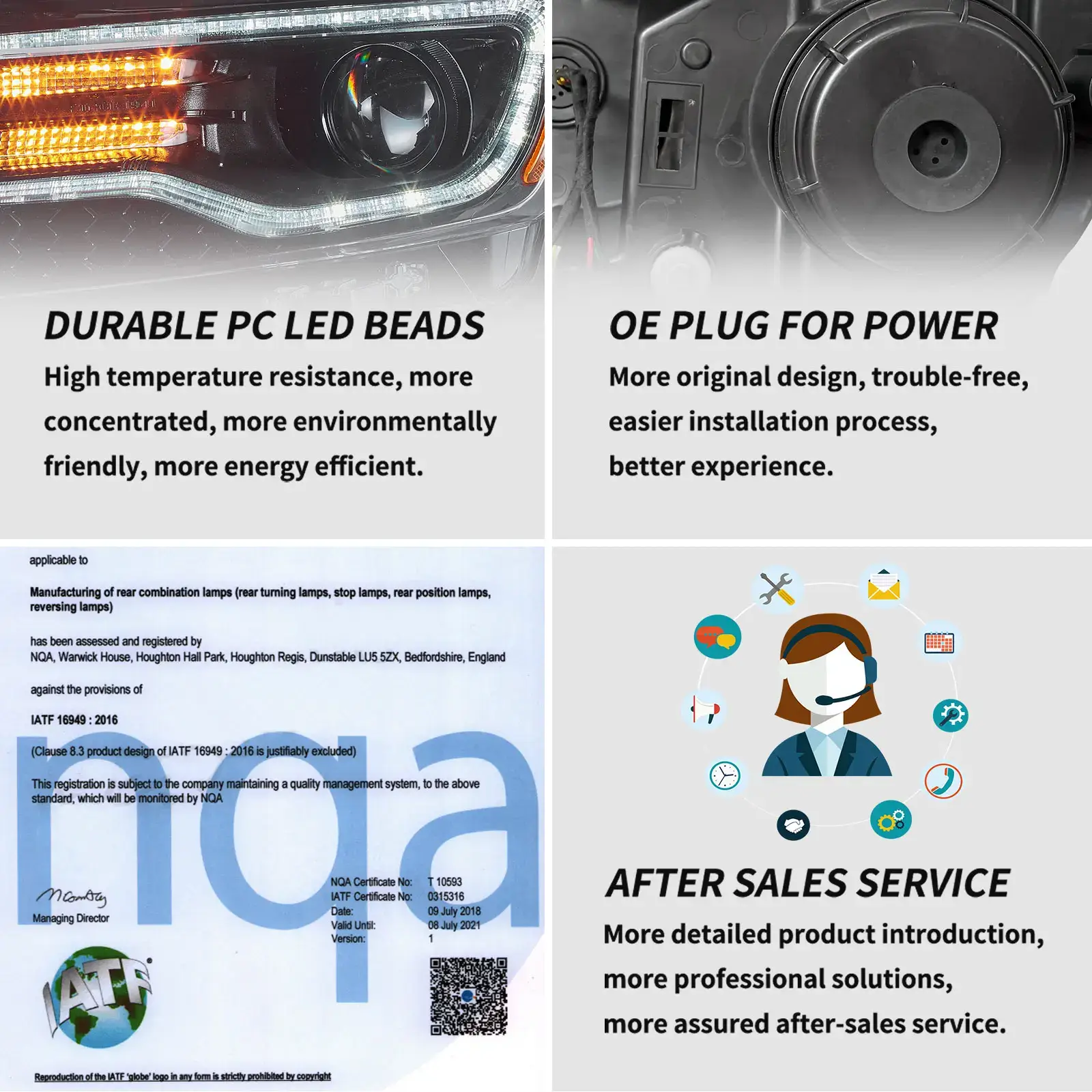 11-13 Jeep Grand Cherokee (WK2) Vland Headlights Full LED With Startup Animation/ Blue DRL - Image 14