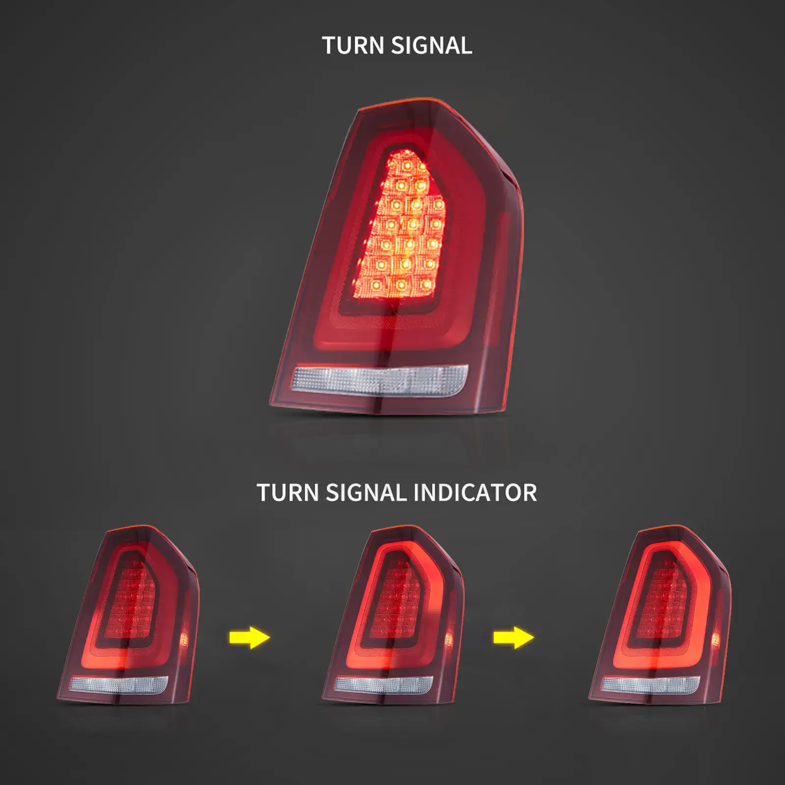 11-14 Chrysler 300 & Lancia Thema Vland LED Tail Lights With Start-up Animation - Image 3