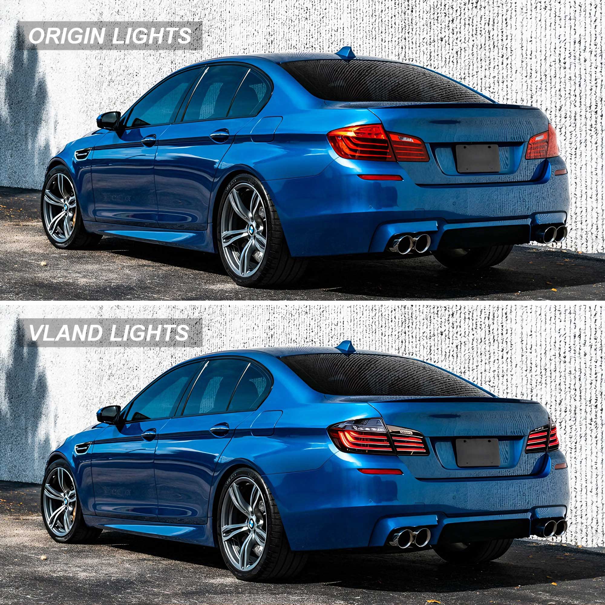 11-17 BMW 5 Series F10 F18 Vland LED Tail Lights With Amber Turn Signal - Image 6