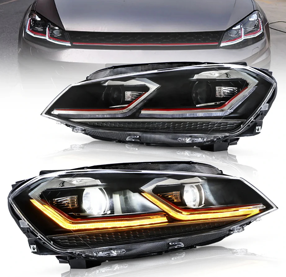 12-16 Volkswagen Golf MK7 Vland Full LED Projector Headlights [E-mark]