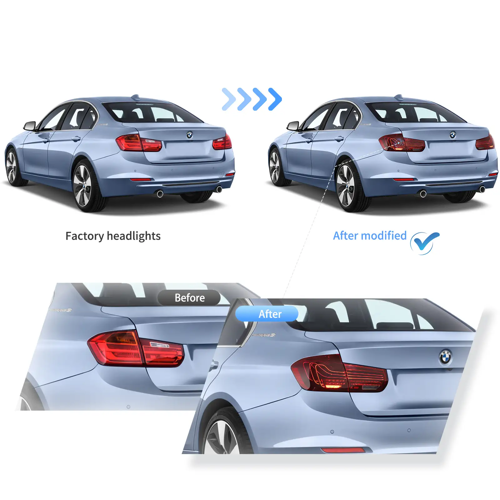 12-19 BMW F30 F80 3 Series Vland Laser Tail Lights CSL Style [E-mark] - Image 6