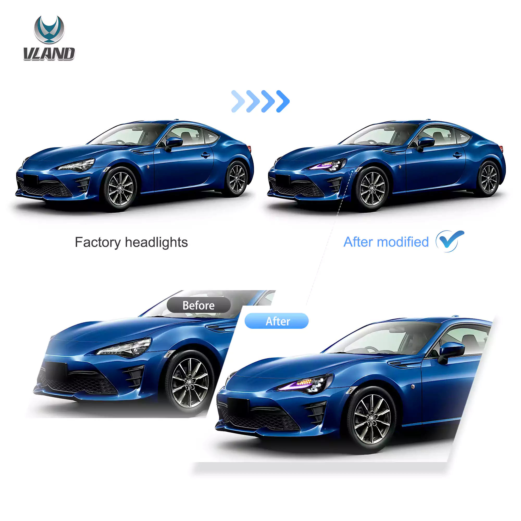 12–21 Toyota 86, Subaru Brz, Scion Frs Vland RGB Headlights - Image 10