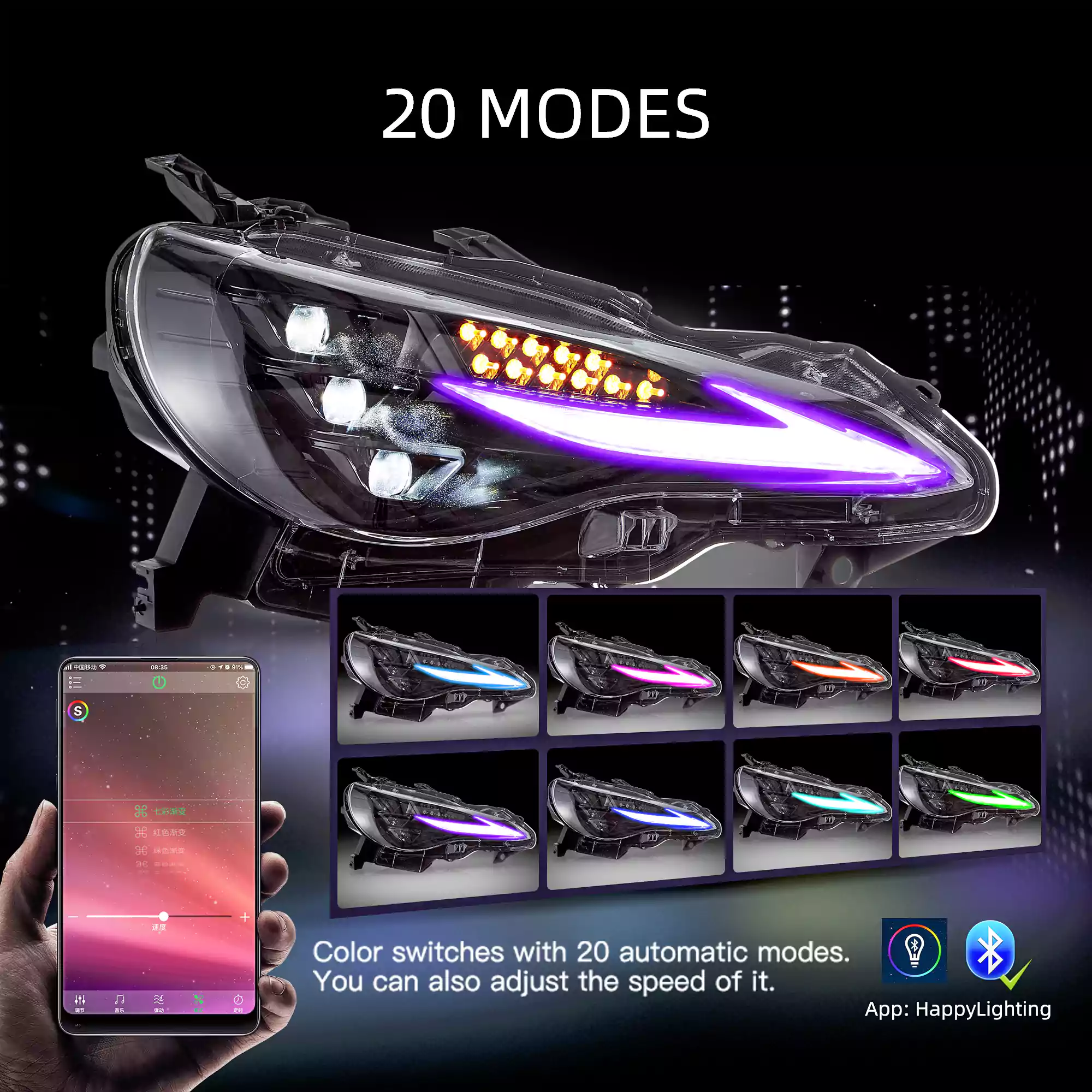 12–21 Toyota 86, Subaru Brz, Scion Frs Vland RGB Headlights - Image 7