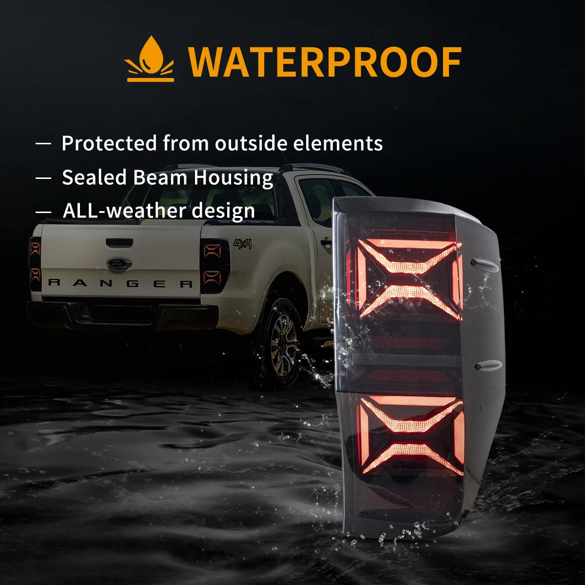 12-22 Ford Ranger (T6/P375) International Vland II LED Tail Lights With Sequential Turn Signal - Image 8