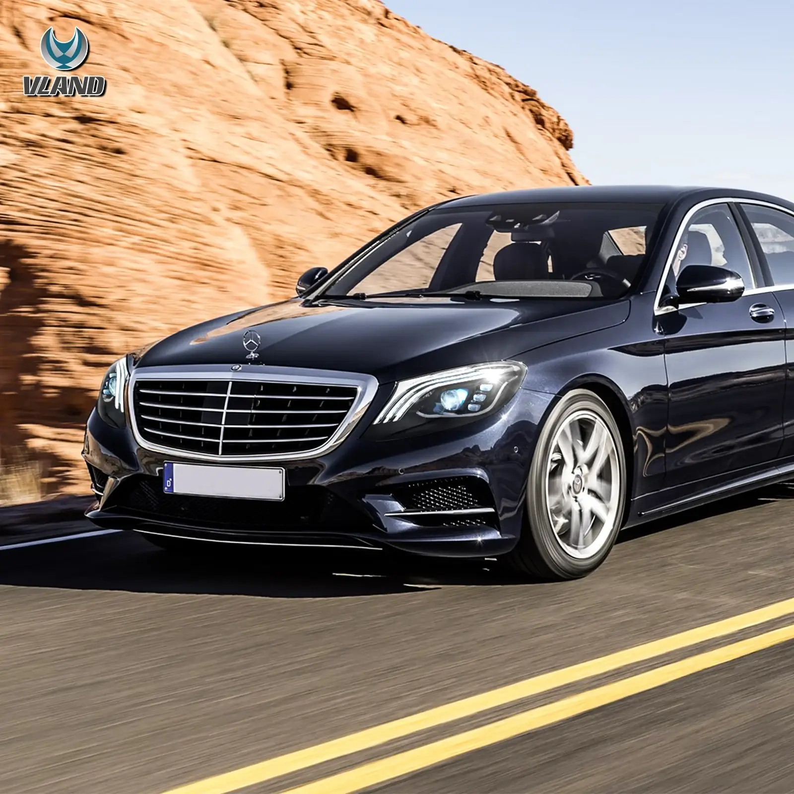 VLAND Full LED Headlights For 2014-2017 Mercedez Benz W222 S-Class [E-mark] - Image 7