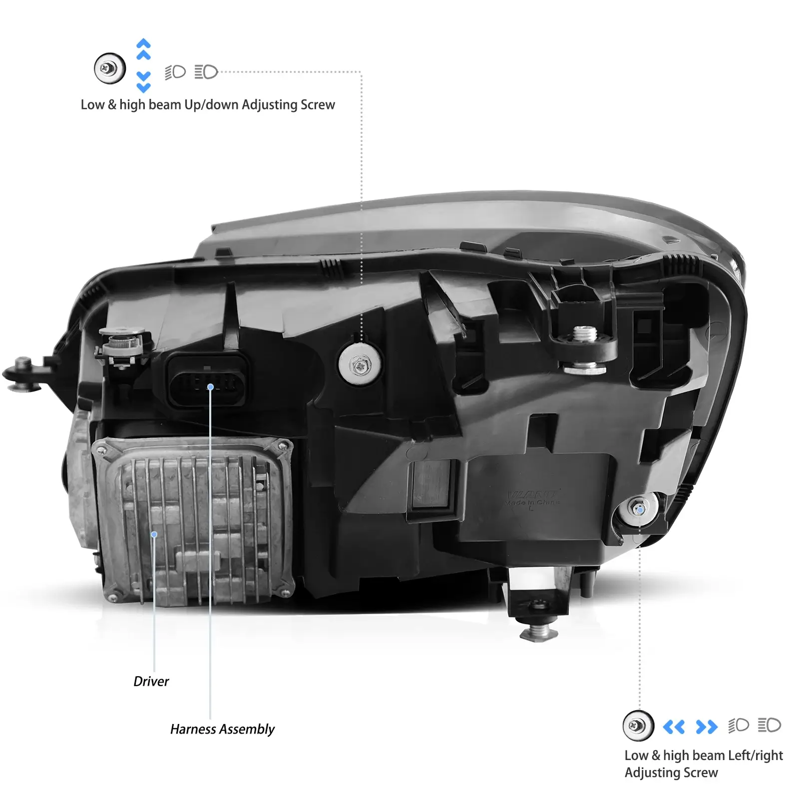 VLAND Full LED Headlights For 2014-2017 Mercedez Benz W222 S-Class [E-mark] - Image 8