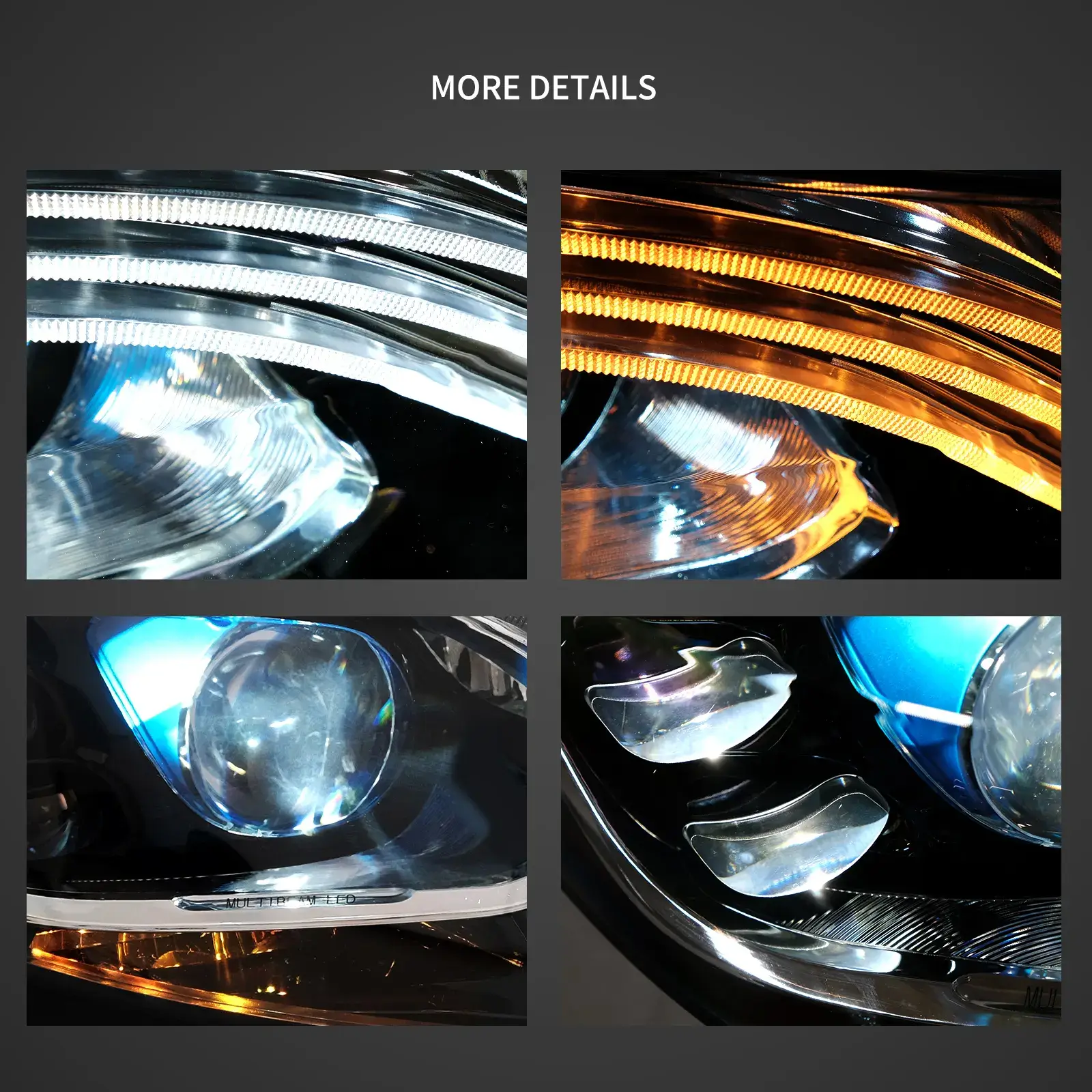 VLAND Full LED Headlights For 2014-2017 Mercedez Benz W222 S-Class [E-mark] - Image 9
