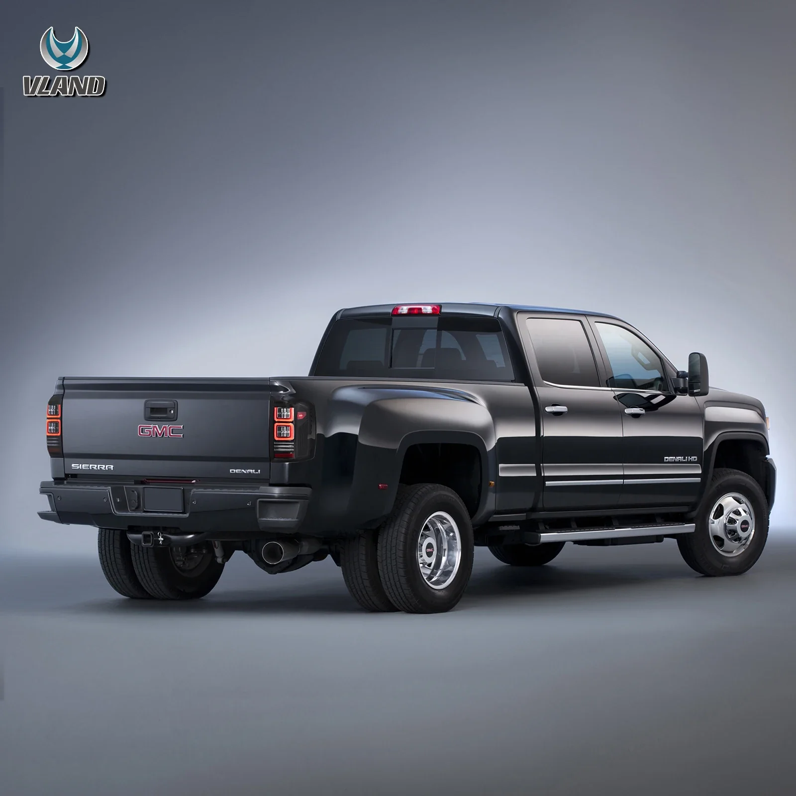 14-18 GMC Sierra 1500 2500HD 3500HD Vland II LED Tail Lights With Dynamic Welcome Lighting Clear - Image 3