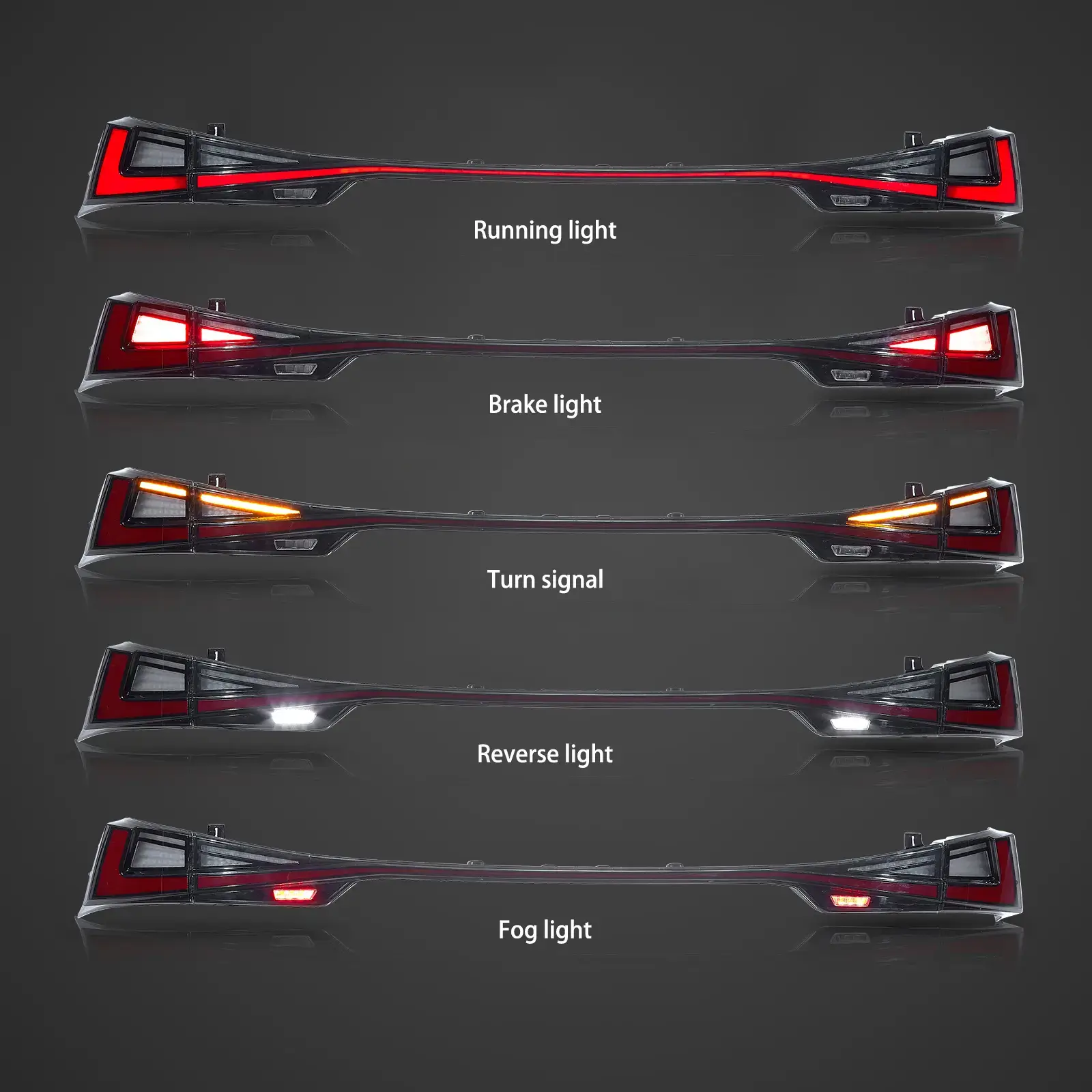 14-20 Lexus IS 250 200t 300h F Sport Vland LED Tail Lights - Image 3