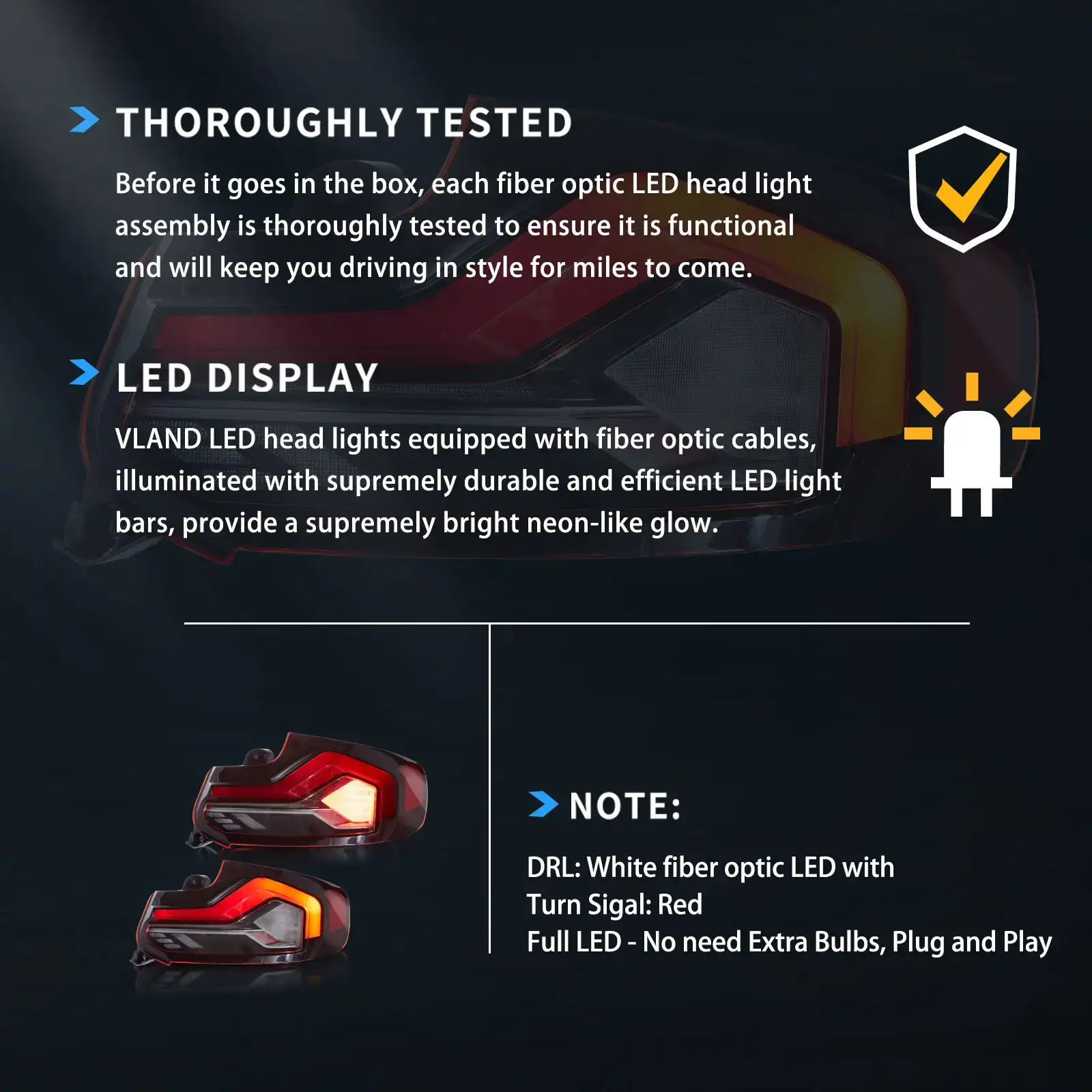 14-21 BMW 2 Series (F22 F23 F87) Vland LED Tail Lights With Start-up animation effect [E-mark] - Image 10