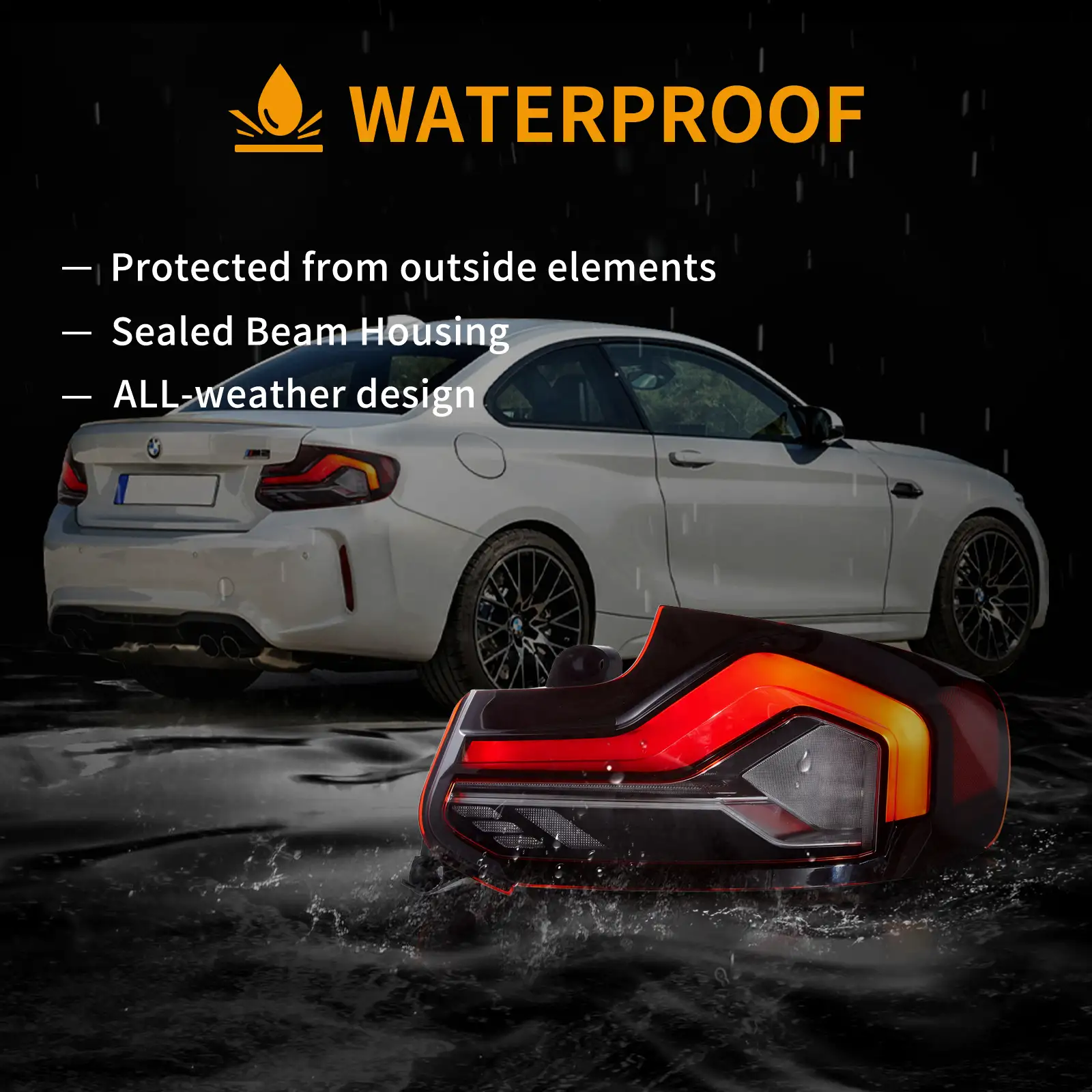 14-21 BMW 2 Series (F22 F23 F87) Vland LED Tail Lights With Start-up animation effect [E-mark] - Image 8