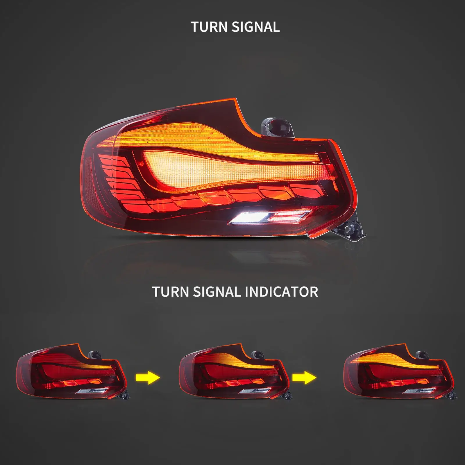 14-21 BMW 2 Series (F22 F23) M2 (F87) Vland OLED Tail Lights With Dynamic Welcome Lighting GTS Style [E-mark] - Image 5