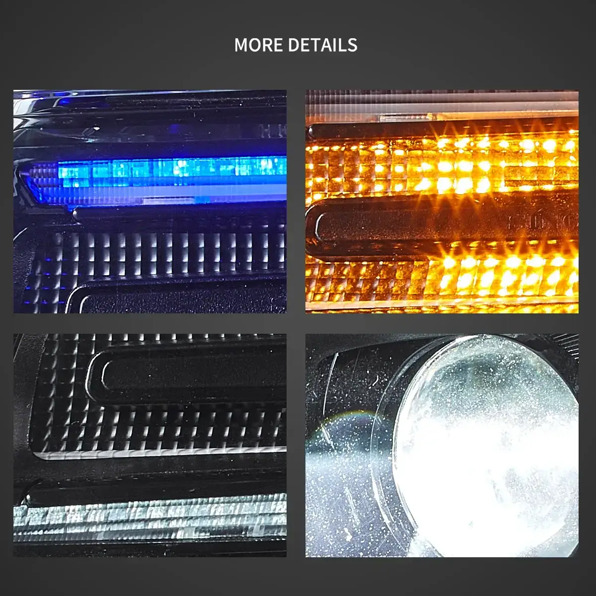 14-22 Jeep Grand Cherokee (WK2) Vland Headlights Full LED With Startup Animation/ Blue DRL - Image 12