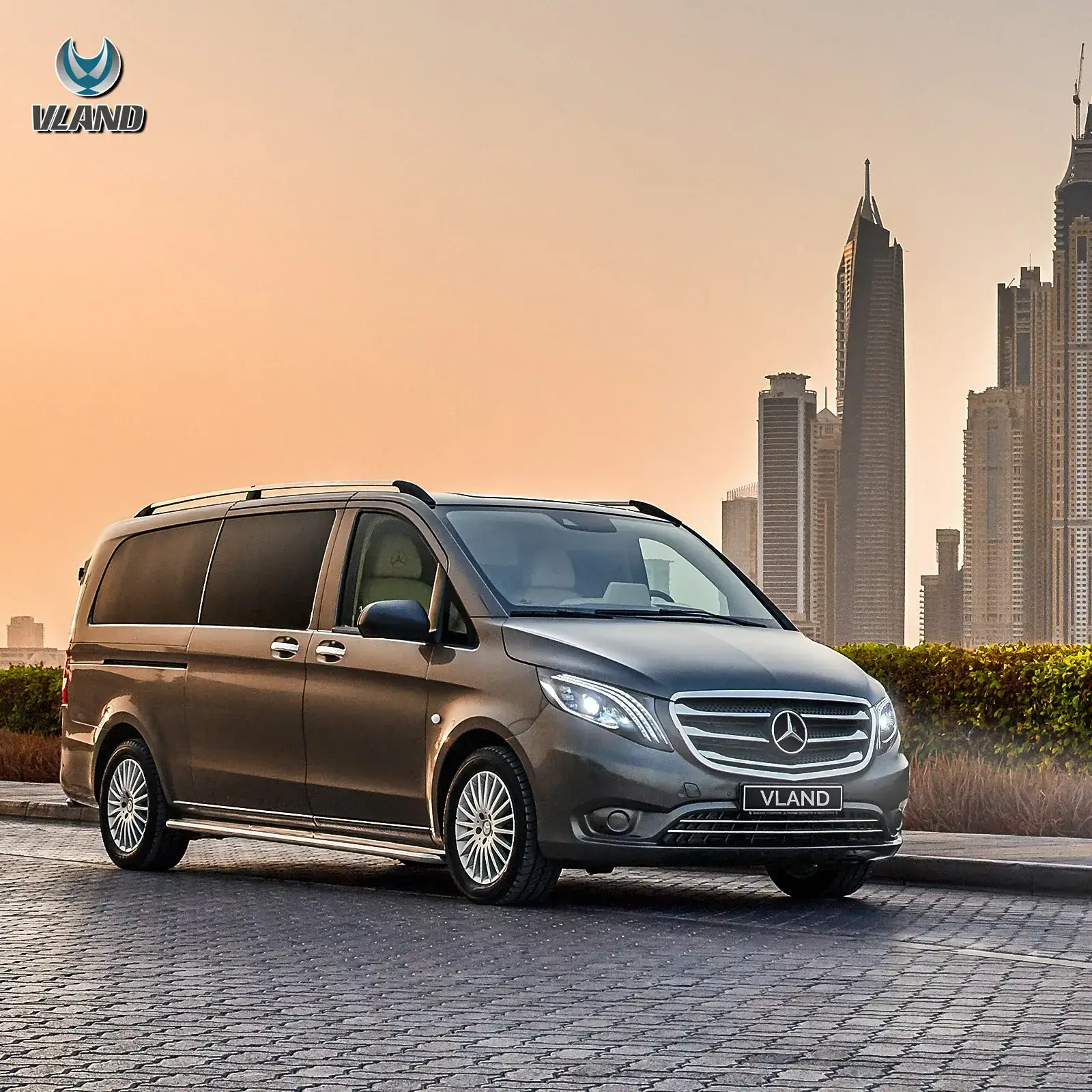16-23 Mercedes Benz Metris / Vito 3th Gen (W447) Vland LED Matrix Headlights Black [E-mark] - Image 10