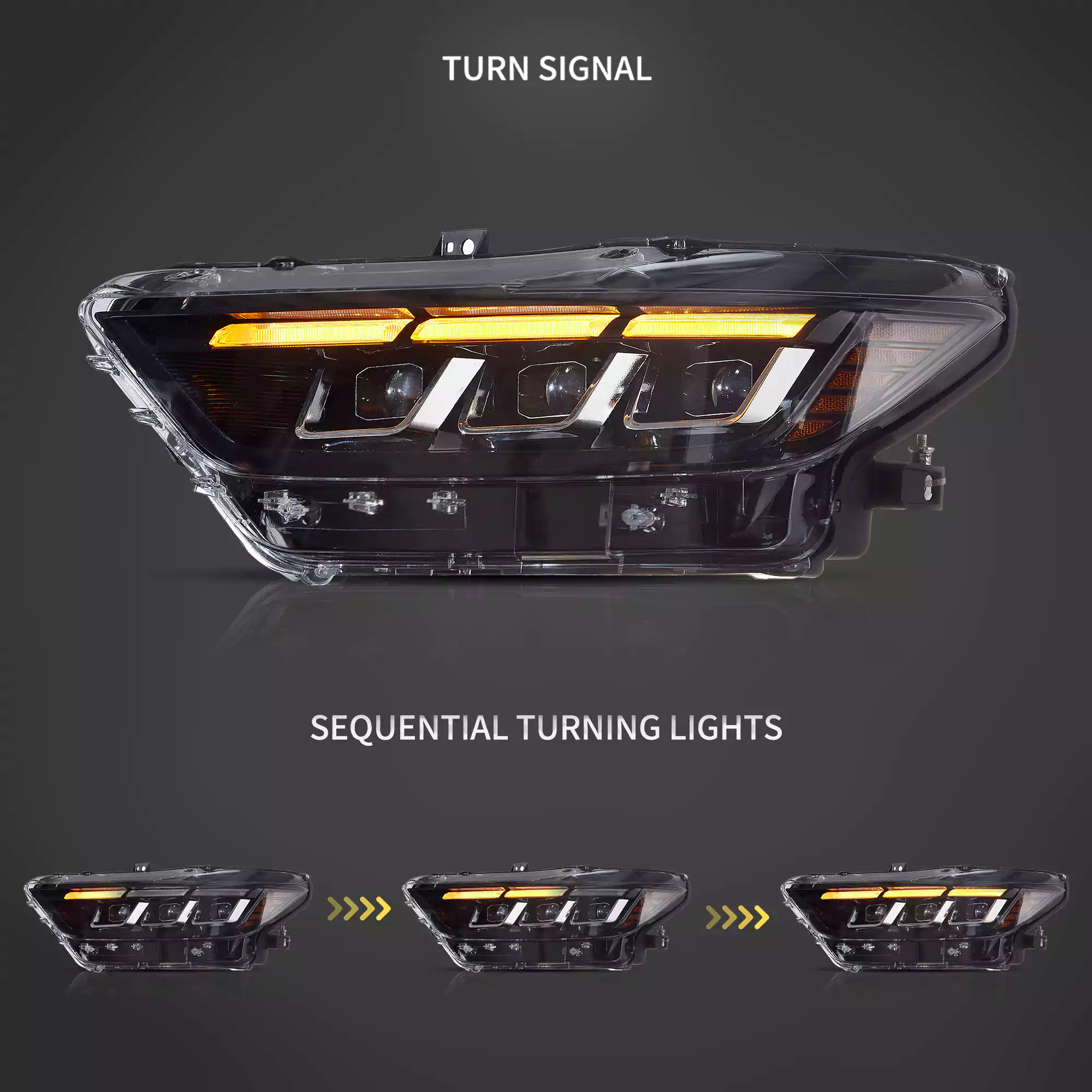 15-17 Ford Mustang LED Headlights Update 2024 S650 Style - Image 2