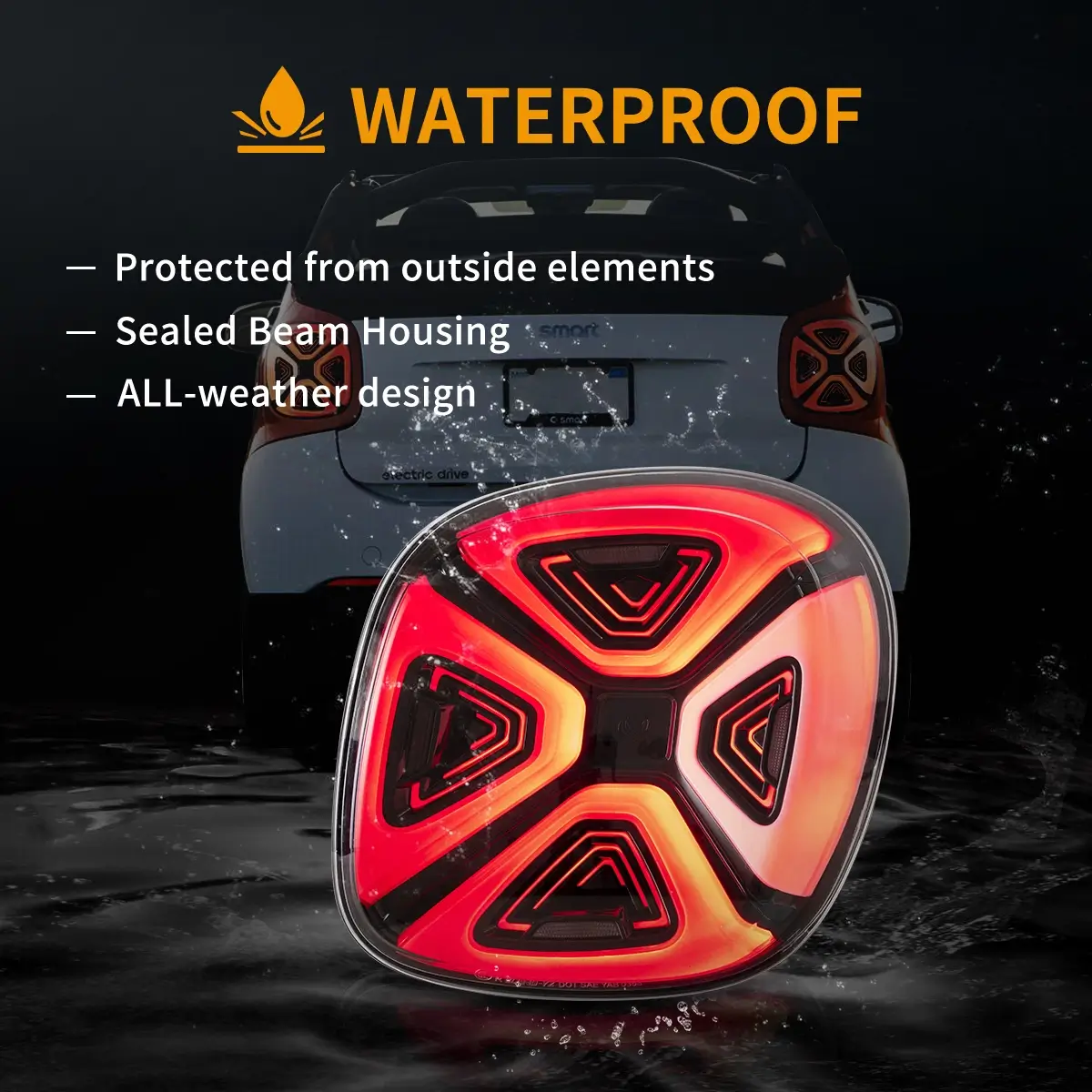 15-19 Benz Smart 453 Fortwo / Forfour Vland LED Tail Lights With Dynamic Welcome Lighting [E-mark] - Image 11
