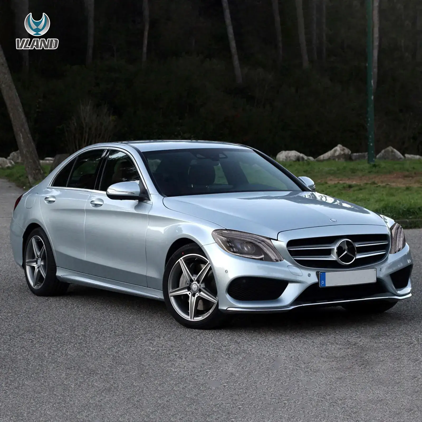 15-21 Mercedes-Benz C-Class W205 Vland LED Matrix Headlight Black [E-mark] - Image 6
