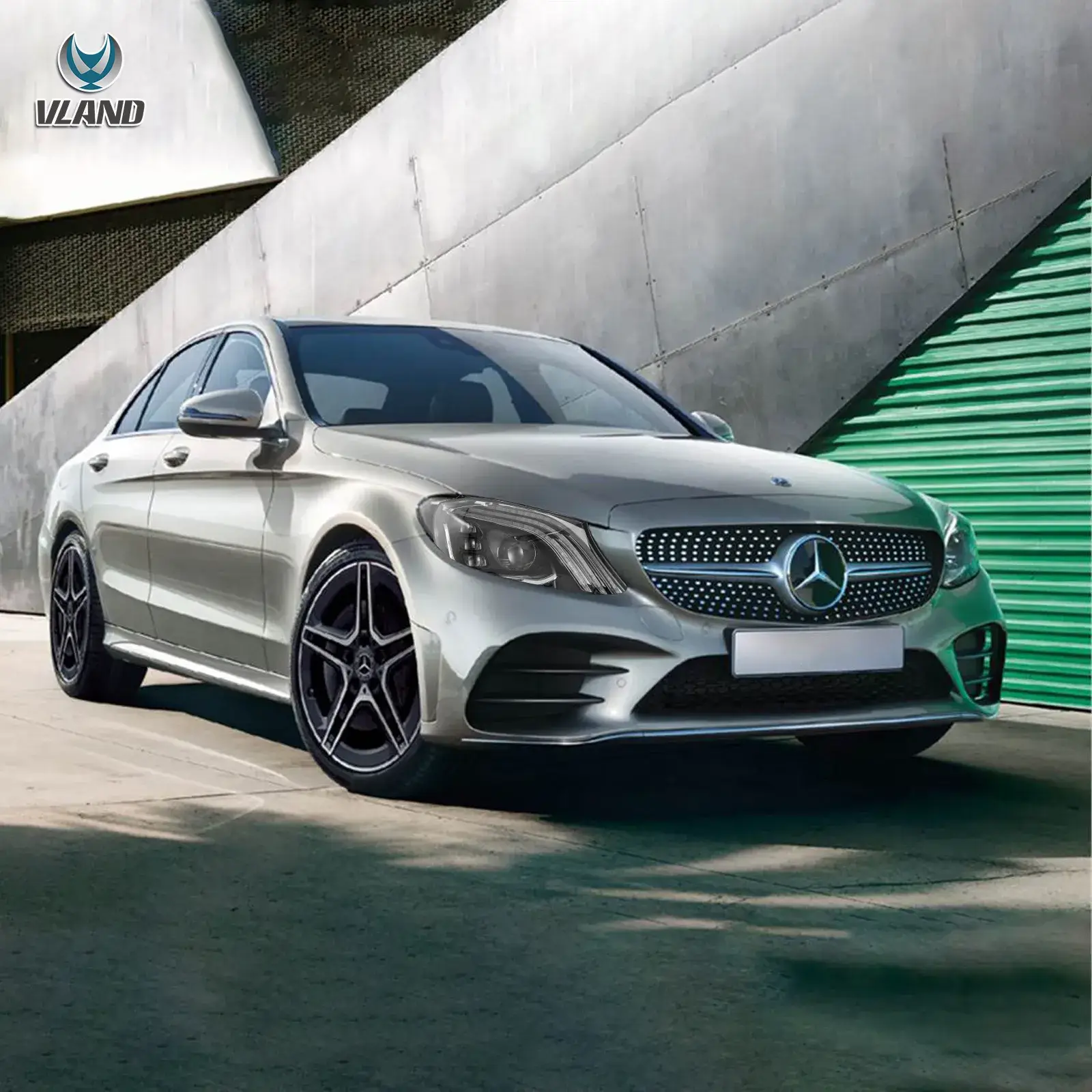 15-21 Mercedes-Benz C-Class W205 Vland LED Matrix Headlight Black [E-mark] - Image 7