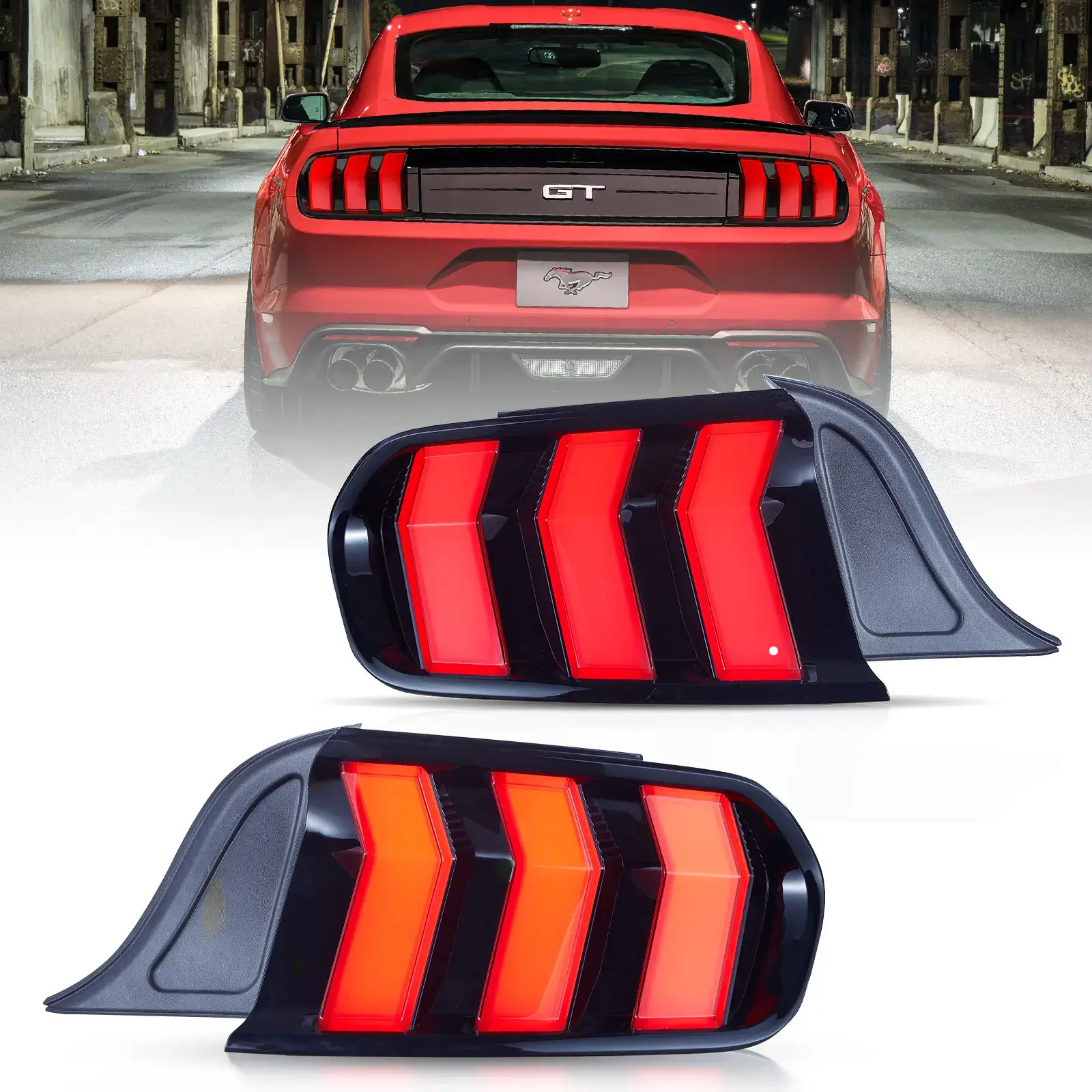 15-23 Ford Mustang 6th Gen (S550) Vland LED Upgrade Tail Lights W/5 Modes Turn Signals - Image 12