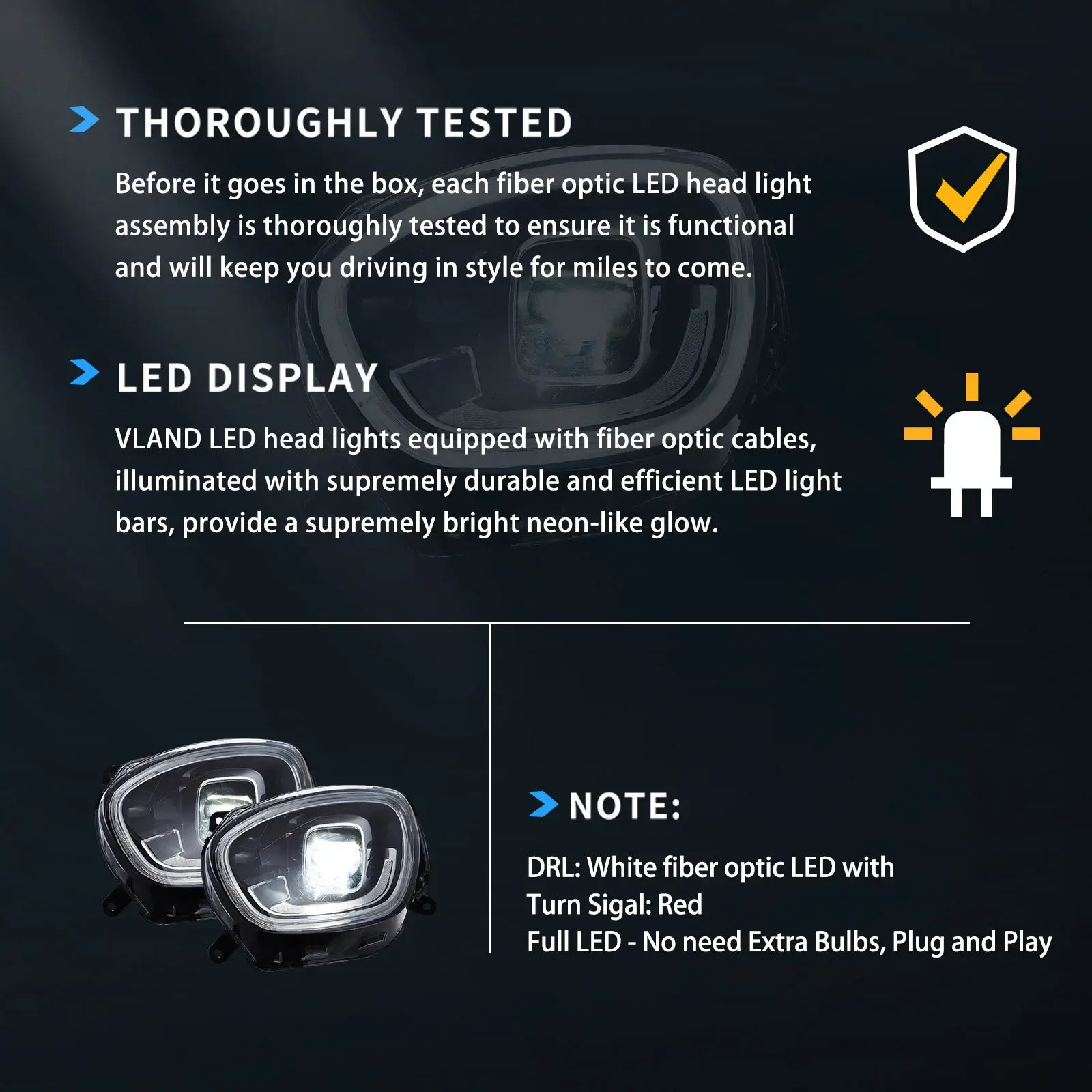 17-20 Mini Countryman F60 Vland Full LED Dual Beam Projector Headlights [E-mark] - Image 10