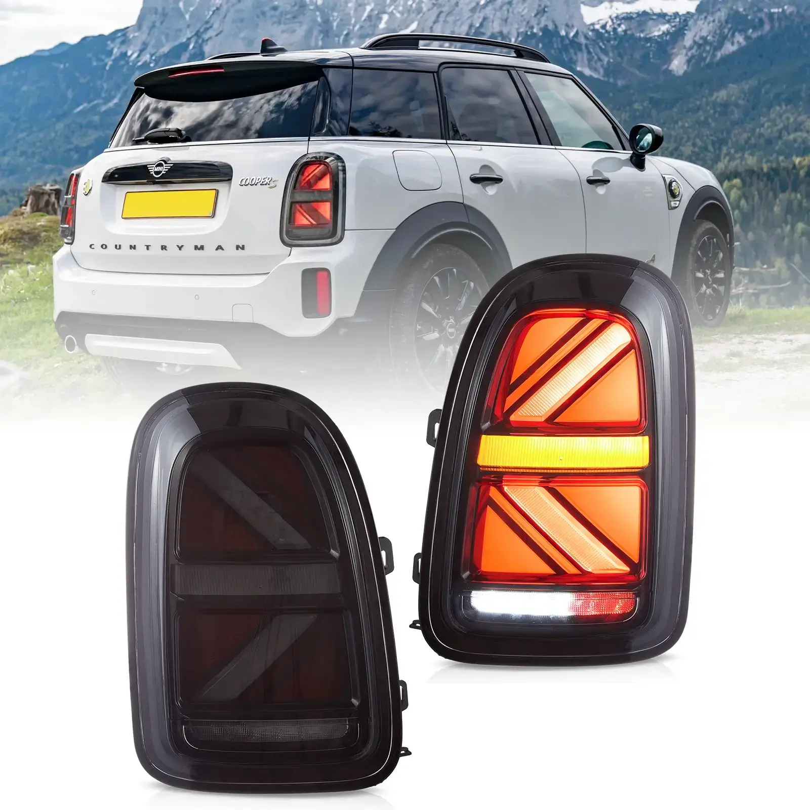 17-23 BMW Mini Countryman F60 VLAND Tail Lights FULL LED W/Sequential Turn Signal [E-mark] - Image 5
