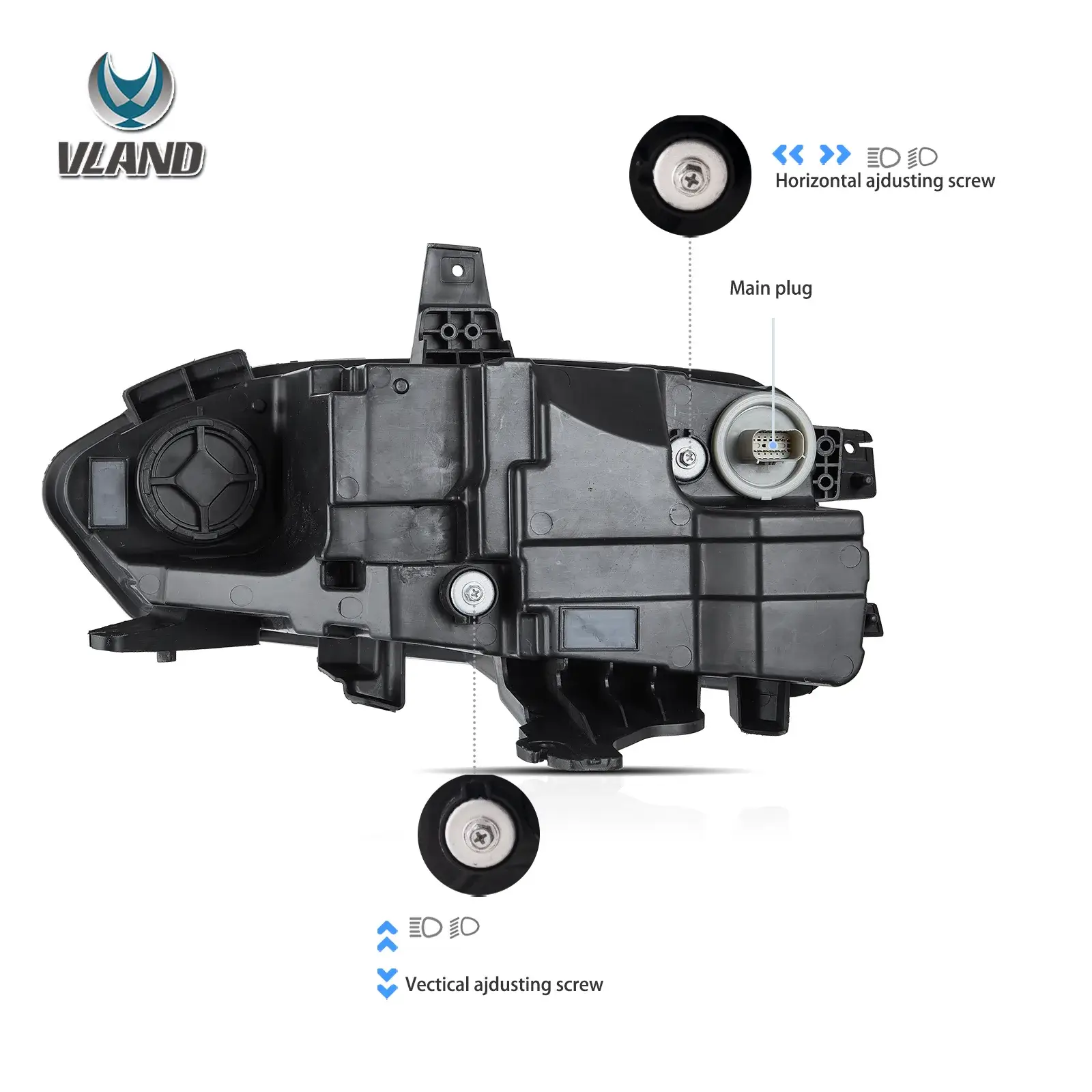 19-24 Chevrolet Chevy Camaro Vland Full LED Dual Beam Projector Headlights - Image 7