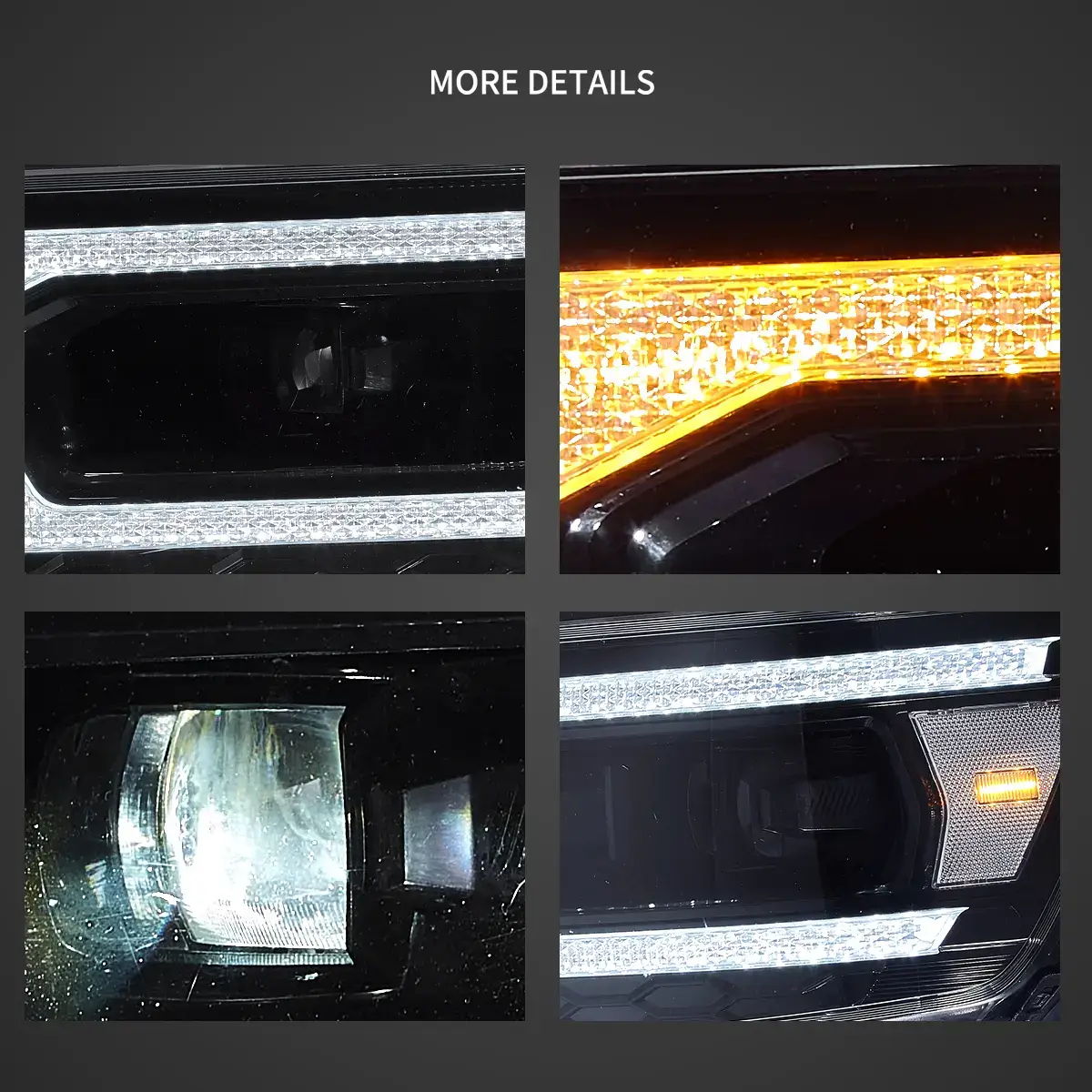 19-24 Dodge Ram 1500 Vland Full LED Headlights W/Start-up Animation - Image 9