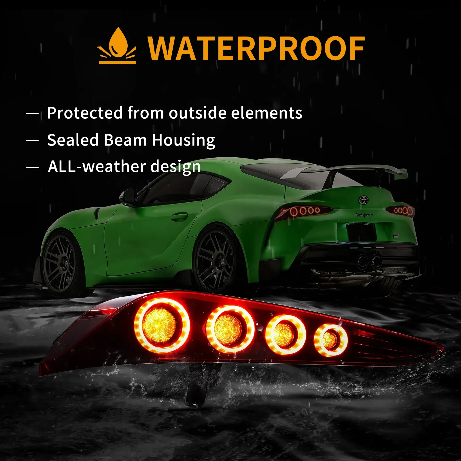 19-24 Toyota GR Supra A90/A91 Vland LED Tail Lights w/Dynamic Animation - Image 11
