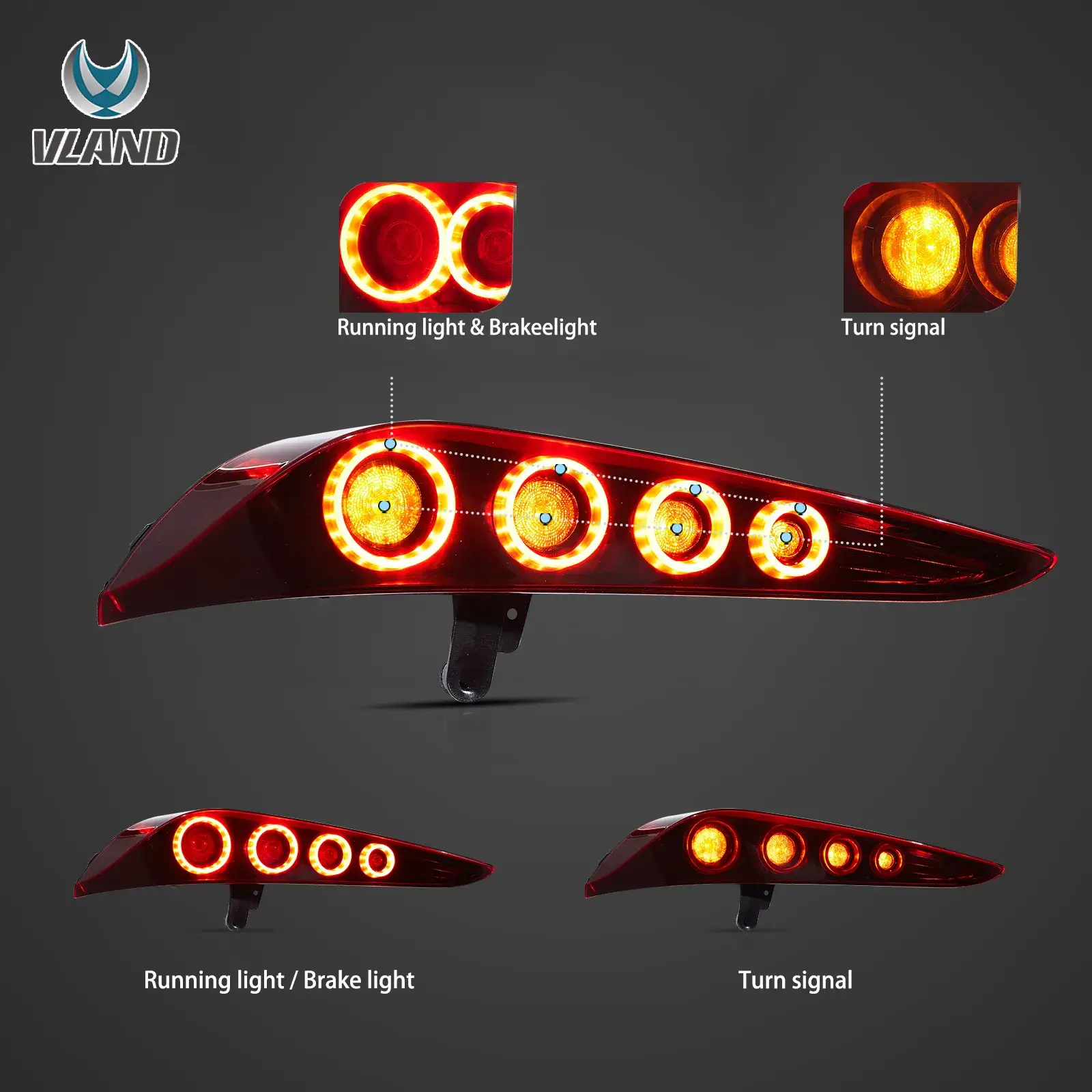 19-24 Toyota GR Supra A90/A91 Vland LED Tail Lights w/Dynamic Animation - Image 4