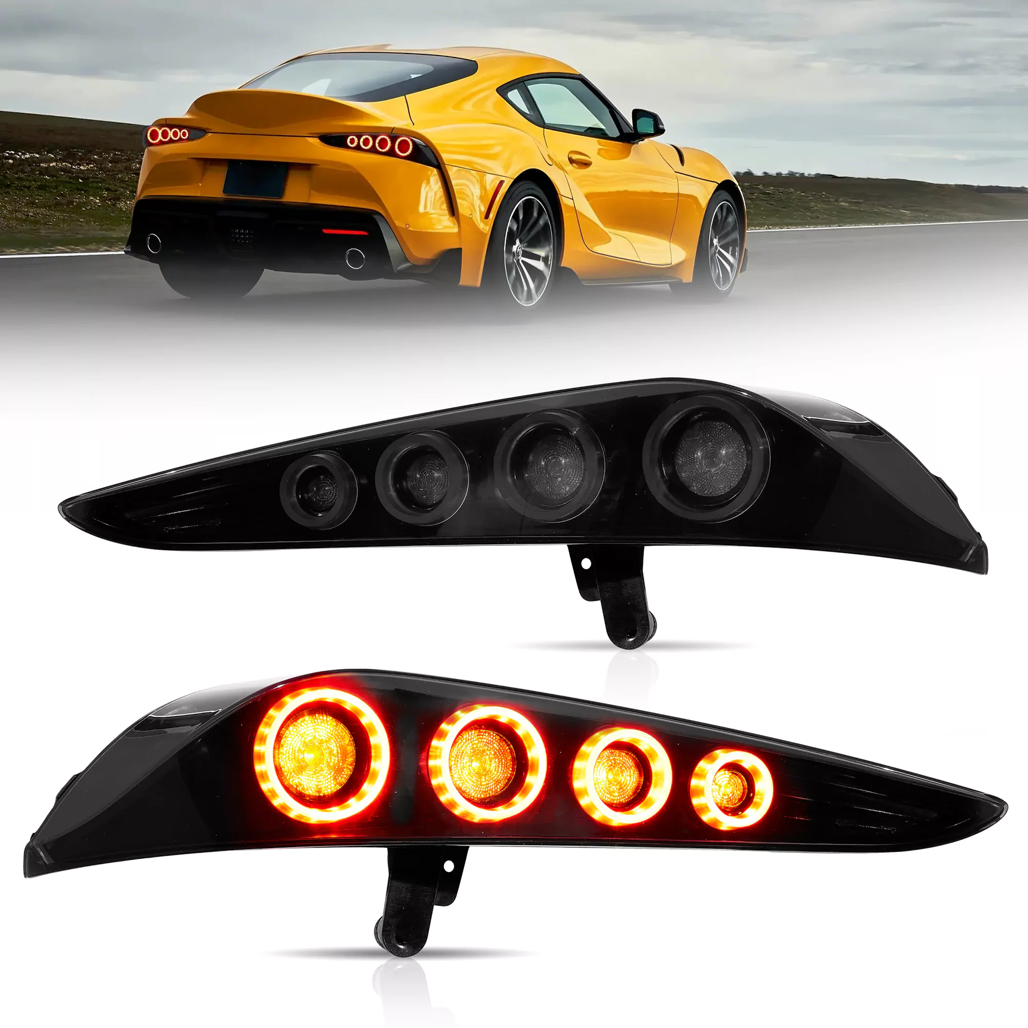19-24 Toyota GR Supra A90/A91 Vland LED Tail Lights w/Dynamic Animation - Image 5