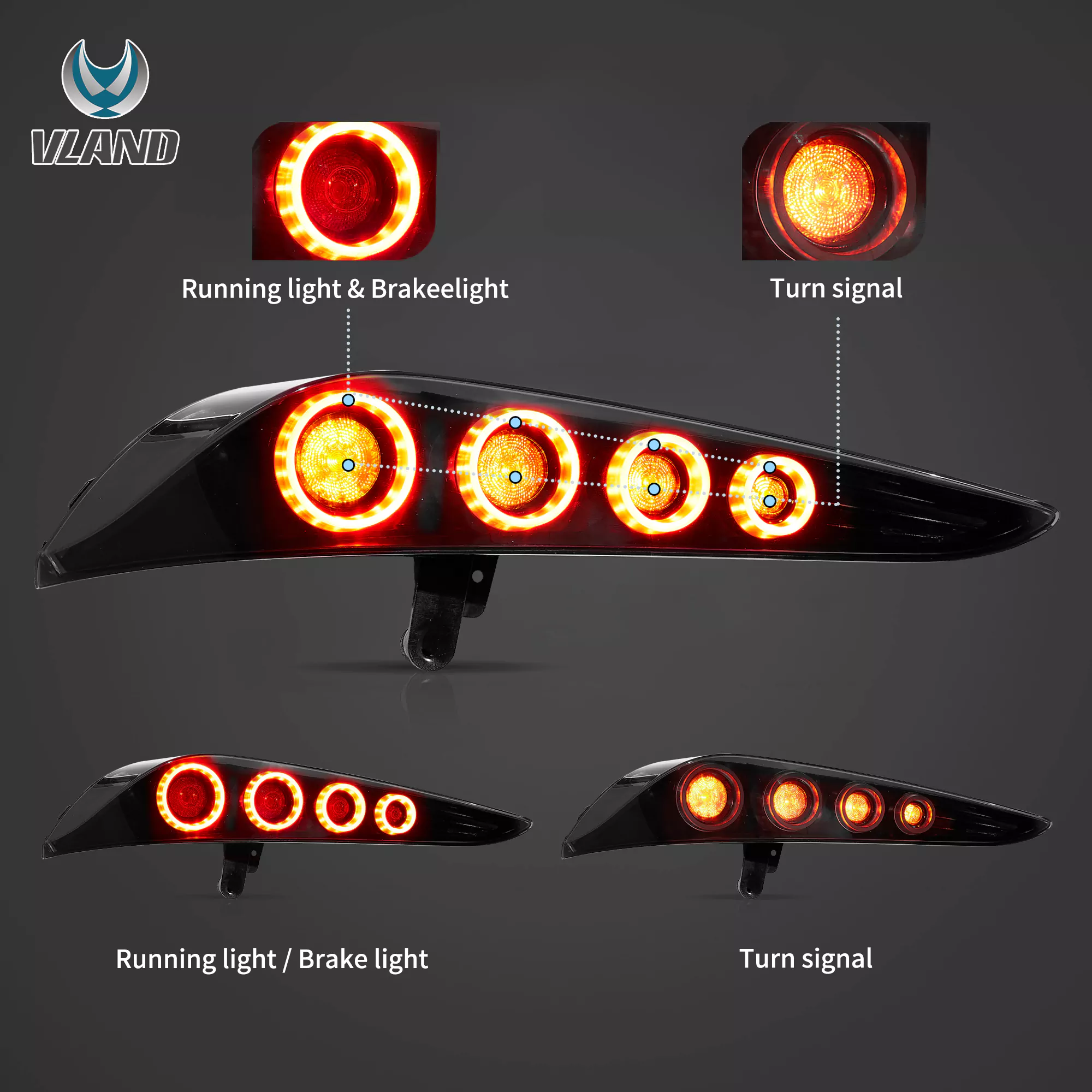 19-24 Toyota GR Supra A90/A91 Vland LED Tail Lights w/Dynamic Animation - Image 6