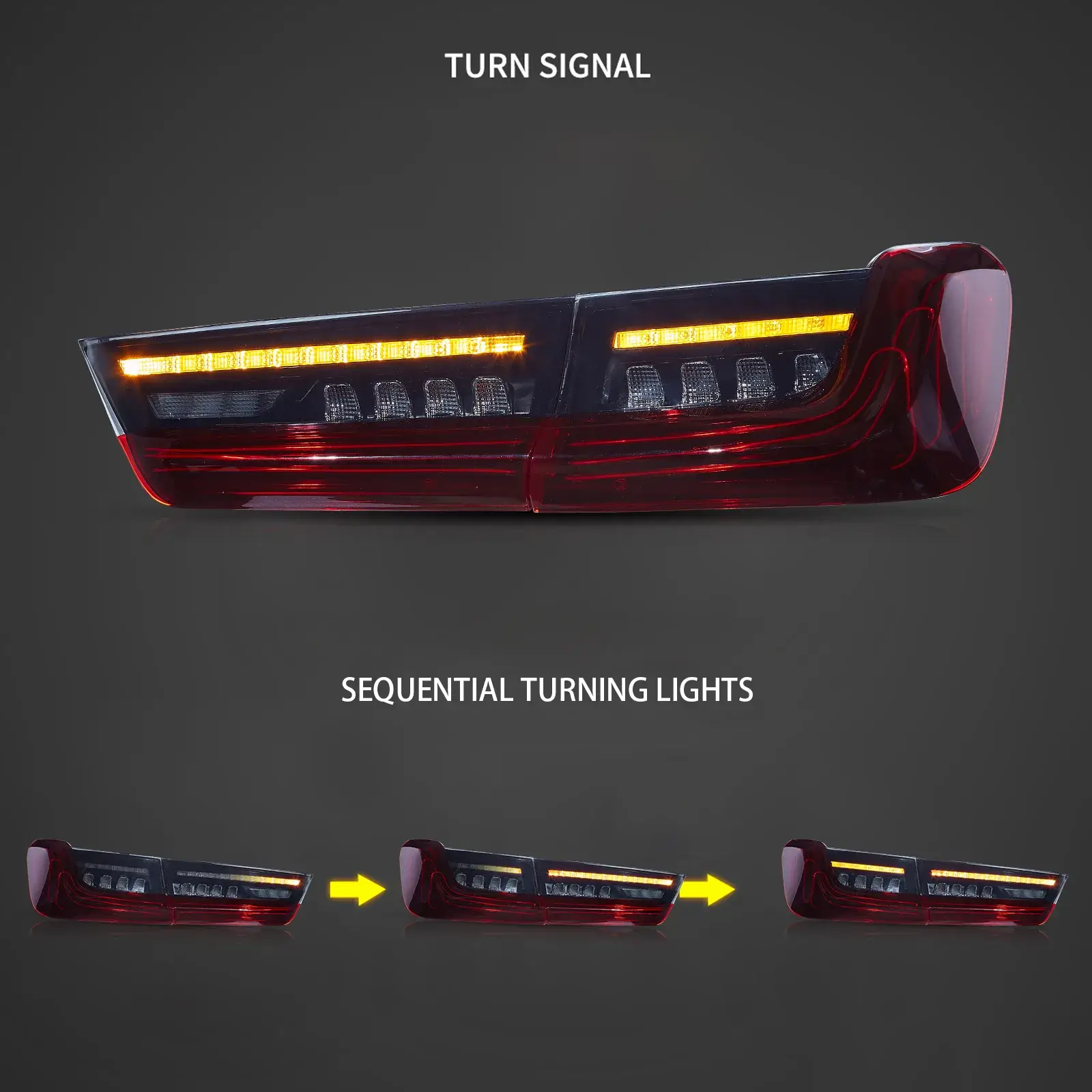 19-UP BMW 3-SERIES G20/G80 M3 Vland Laser Tail Lights CSL Style [E-mark] - Image 3