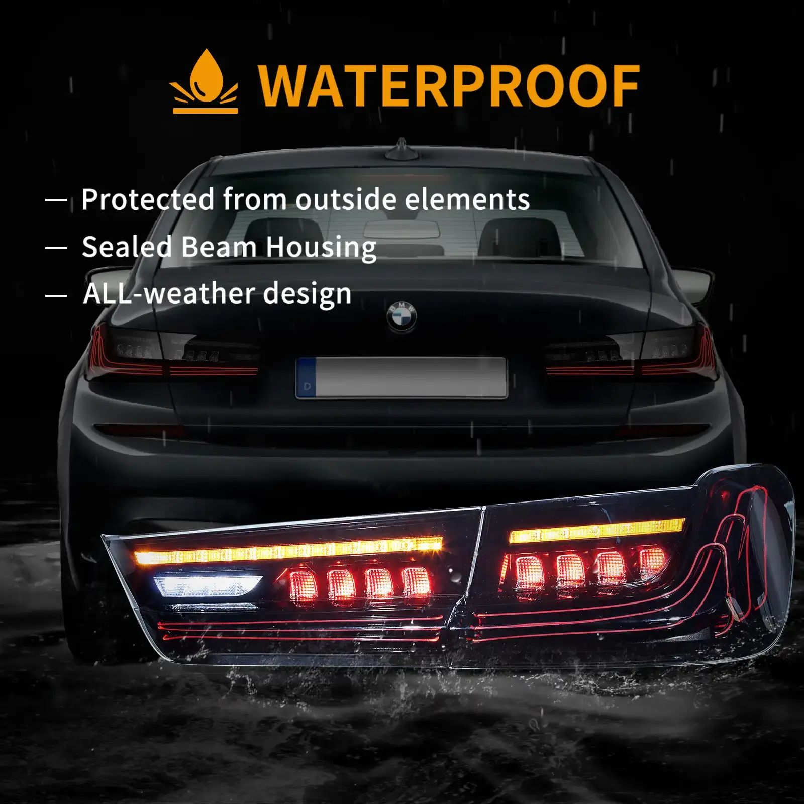 19-UP BMW 3-SERIES G20/G80 M3 Vland Laser Tail Lights CSL Style [E-mark] - Image 8