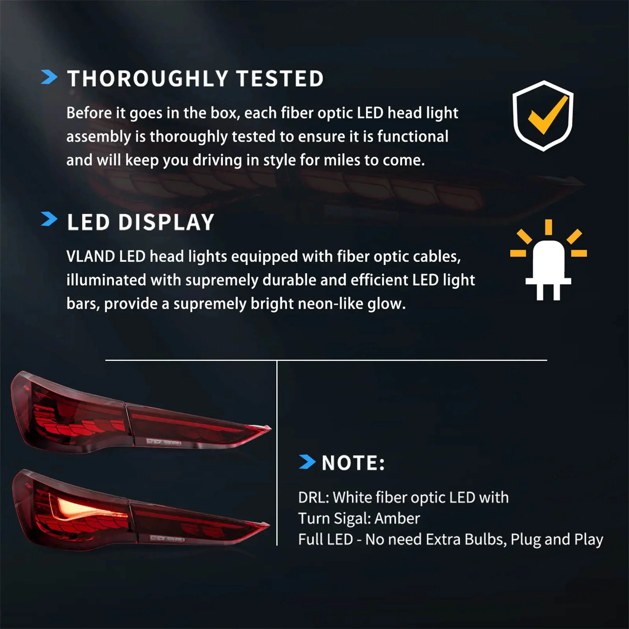 20-UP BMW 4 Series G22/G23/G26 Vland OLED Tail Lights With Dynamic Welcome Lighting [E-mark] - Image 12