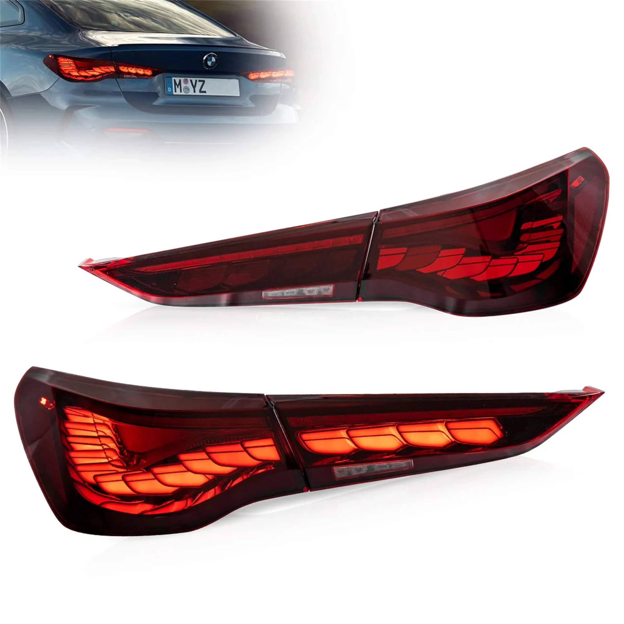 20-UP BMW 4 Series G22/G23/G26 Vland OLED Tail Lights With Dynamic Welcome Lighting [E-mark] - Image 3