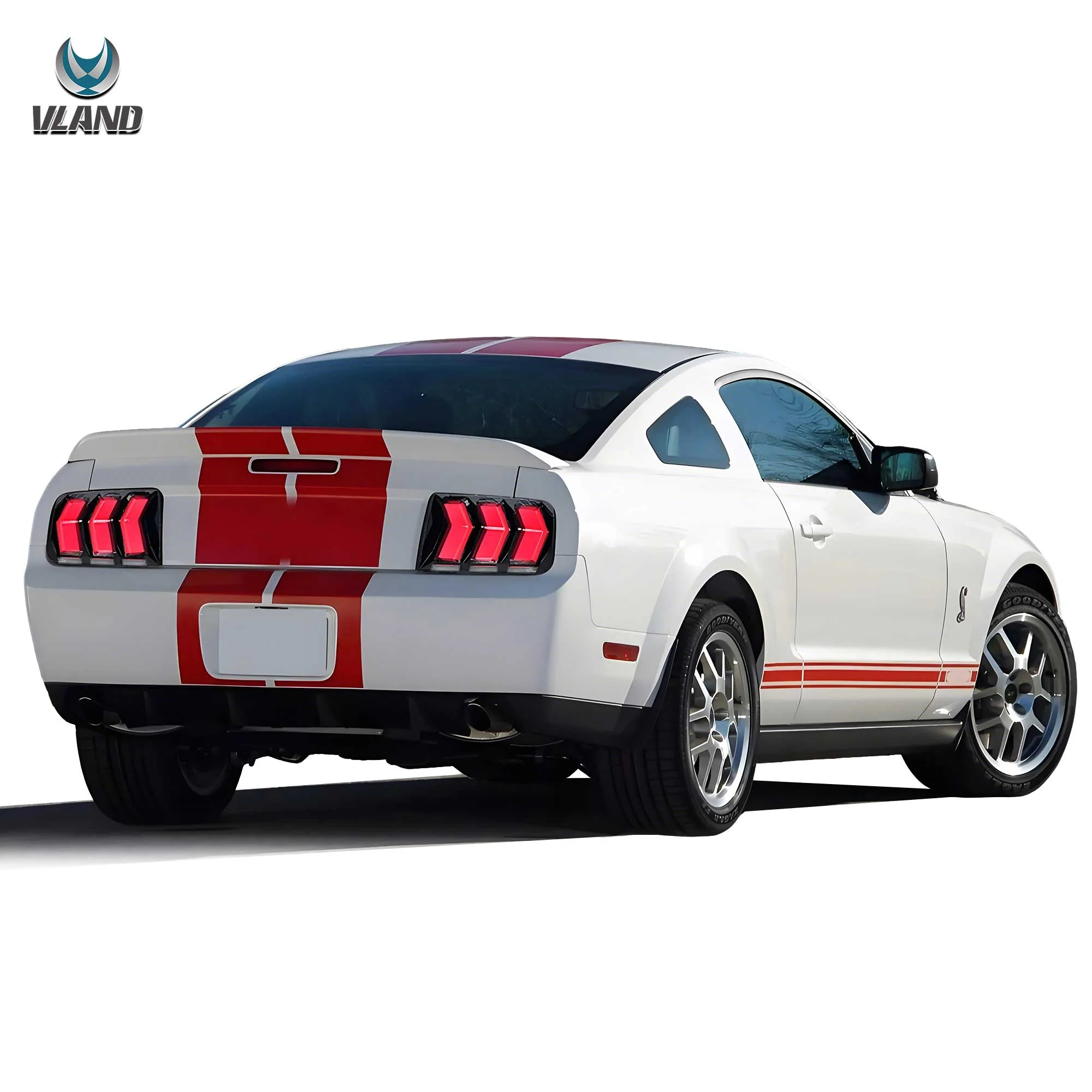 2005-2009 Ford Mustang 5th Gen S197 Vland LED Tail Lights Amber Sequential Turn Signal - Image 7