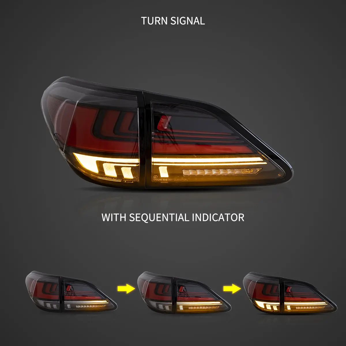 08-14 Lexus RX 350 400h 450h 450hL Vland LED Tail Lights - Image 10