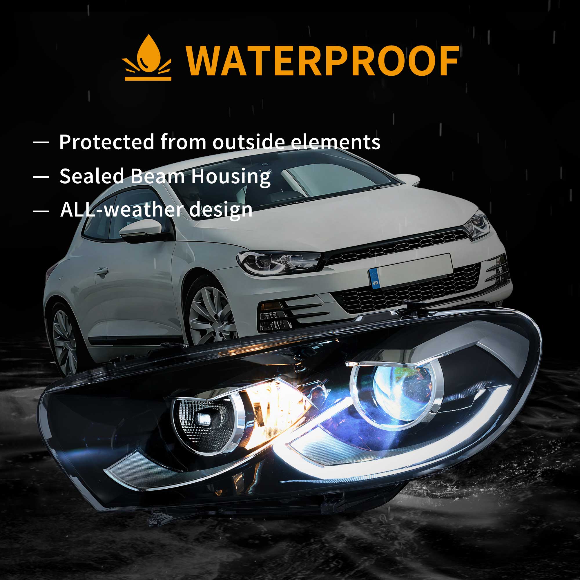 2009-2014 VW Scirocco LED Headlights With Start-up animation - Image 11