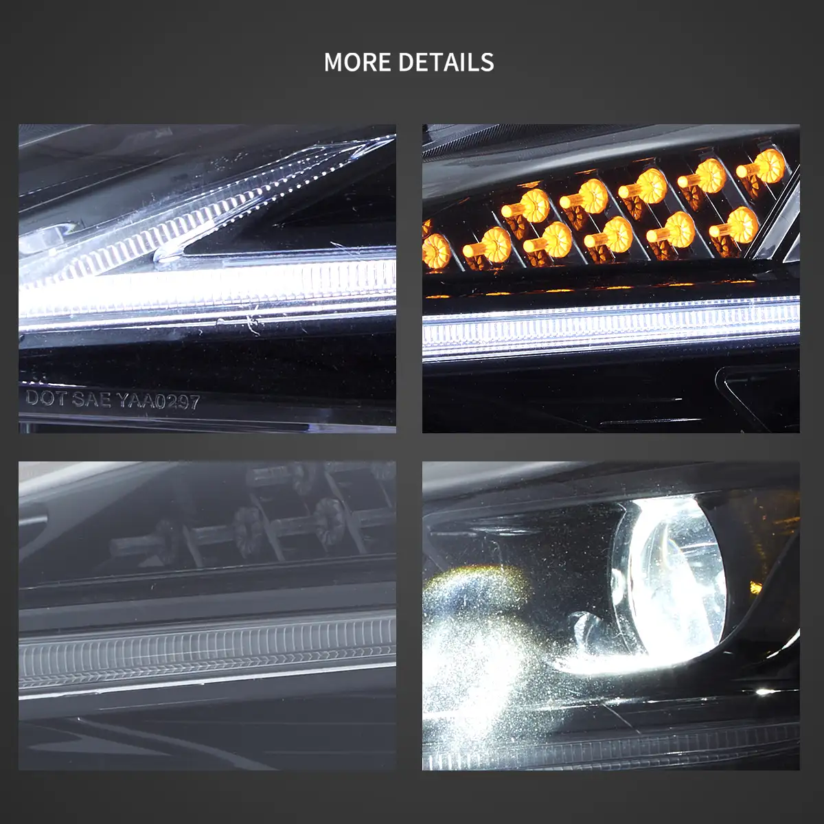 12–21 Toyota 86/GT86, Subaru Brz, Scion Frs Vland Upgrade Full LED Dual Beam Projector Headlights - Image 4
