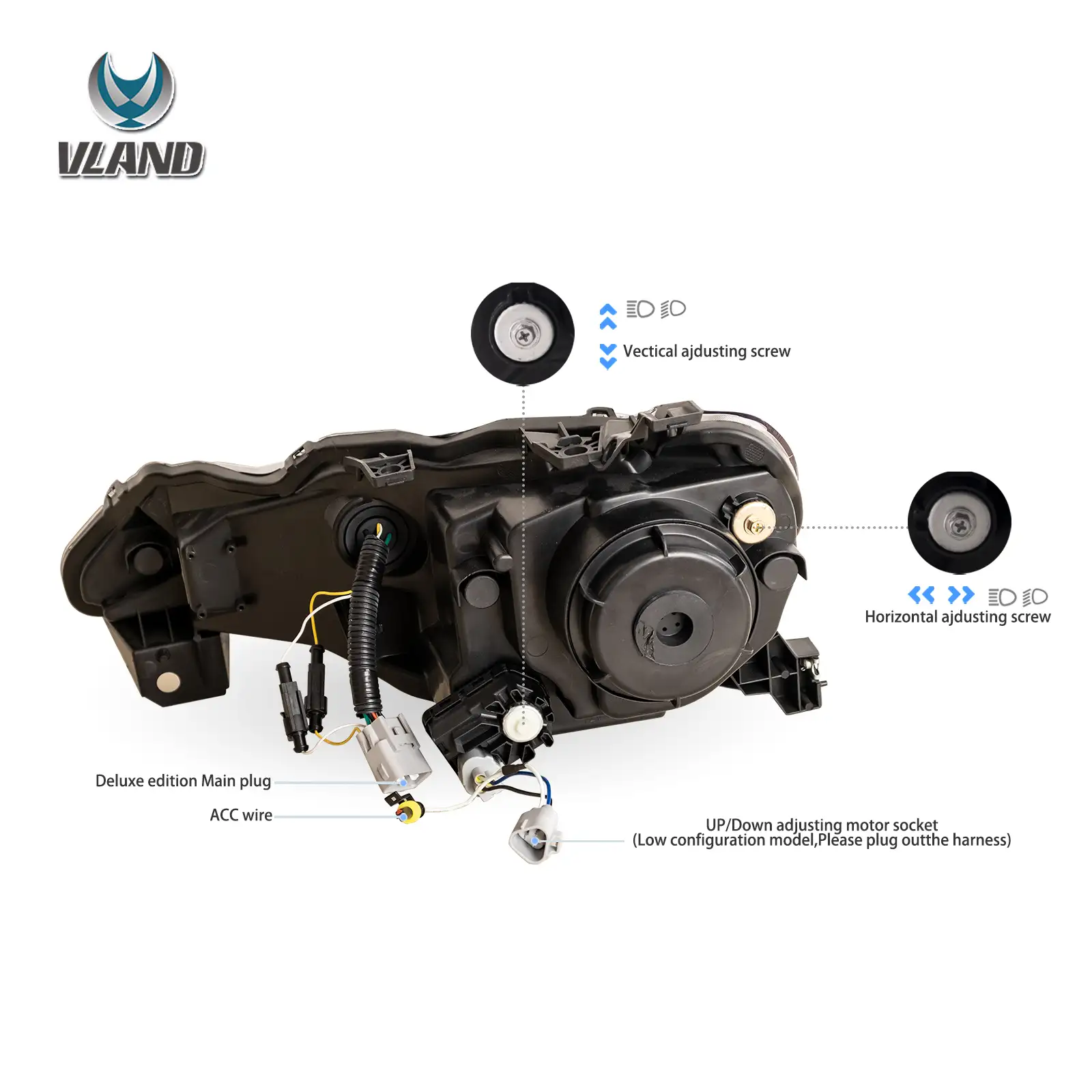 12–21 Toyota 86/GT86, Subaru Brz, Scion Frs Vland Upgrade Full LED Dual Beam Projector Headlights - Image 5