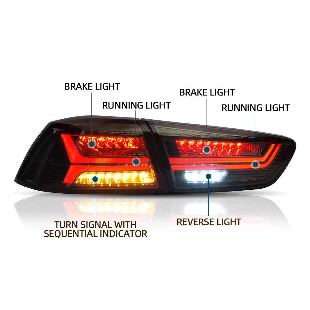 VLAND LED Headlights+Taillights For Mitsubishi Lancer 2008-2017 - Image 9
