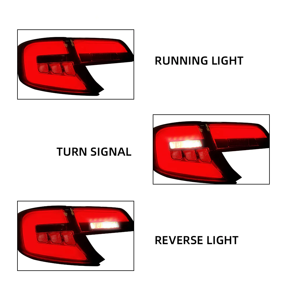 Vland Carlamp Tail Lights For Toyota Camry 2012-2014 Smoked Lens - Image 3